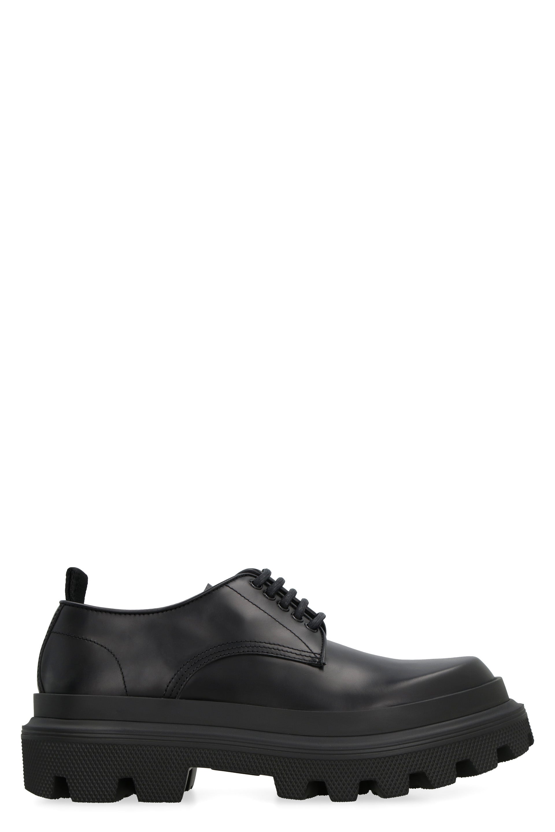 Derby leather shoes