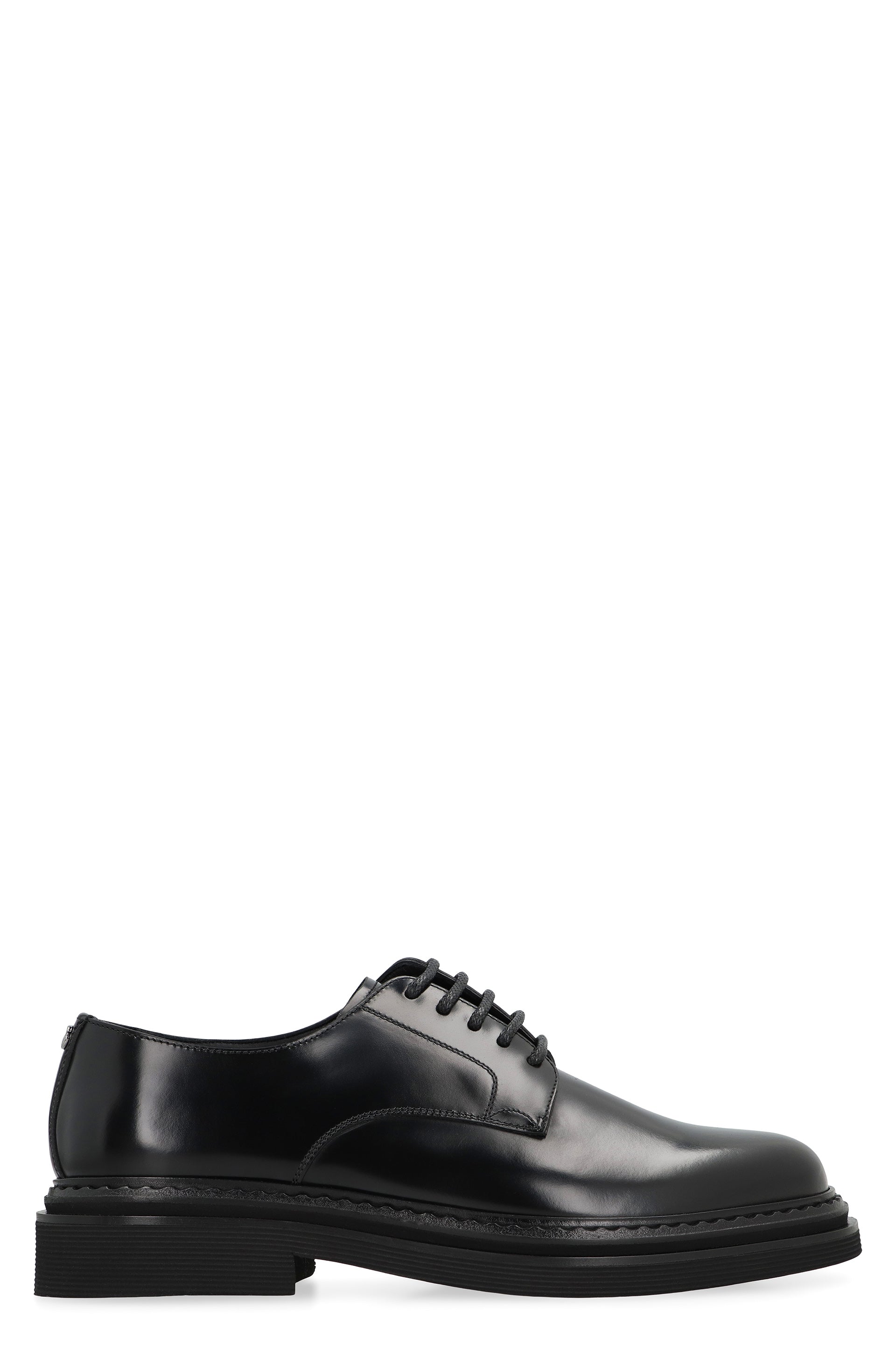 Leather lace-up derby shoes