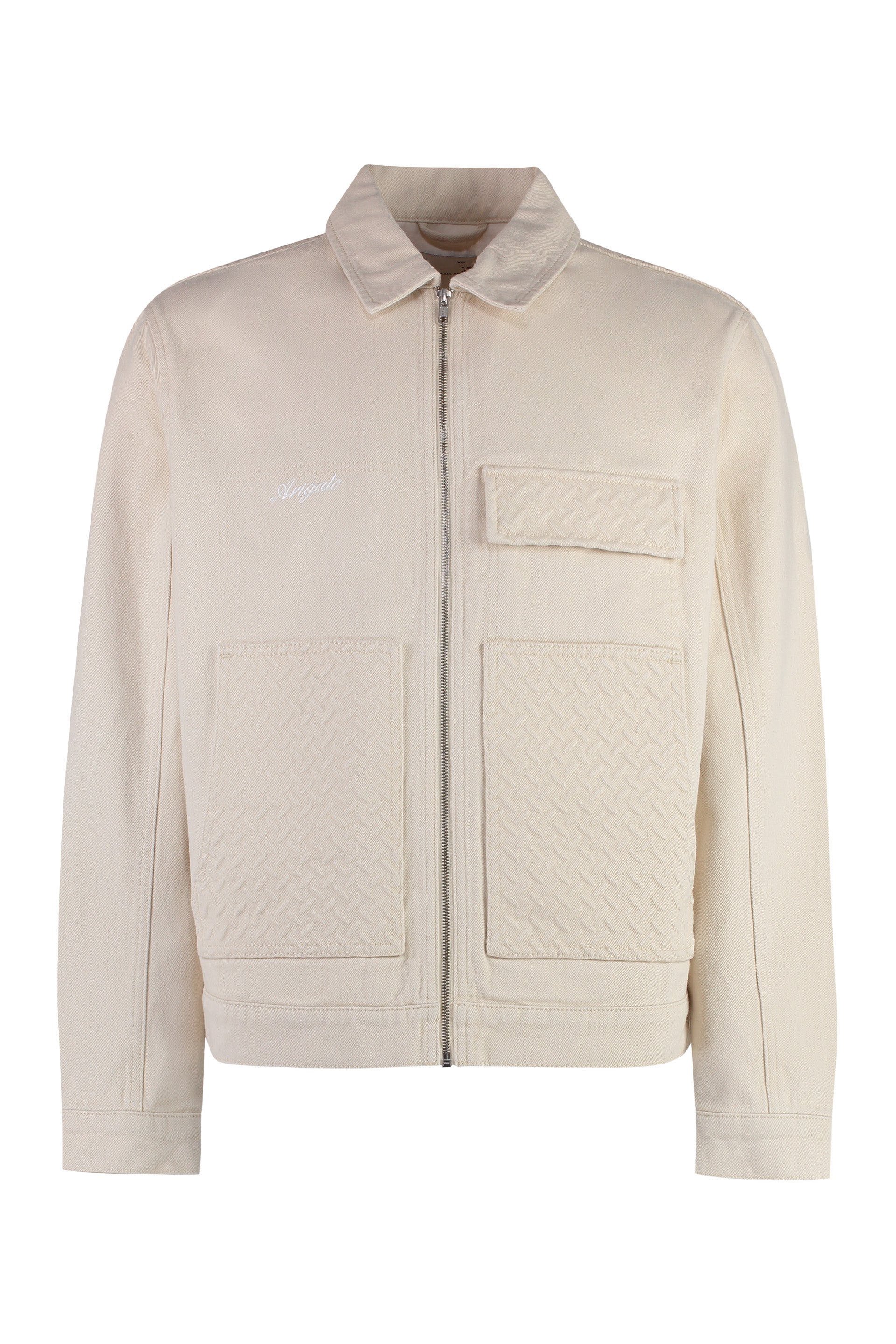 Grate zippered cotton jacket