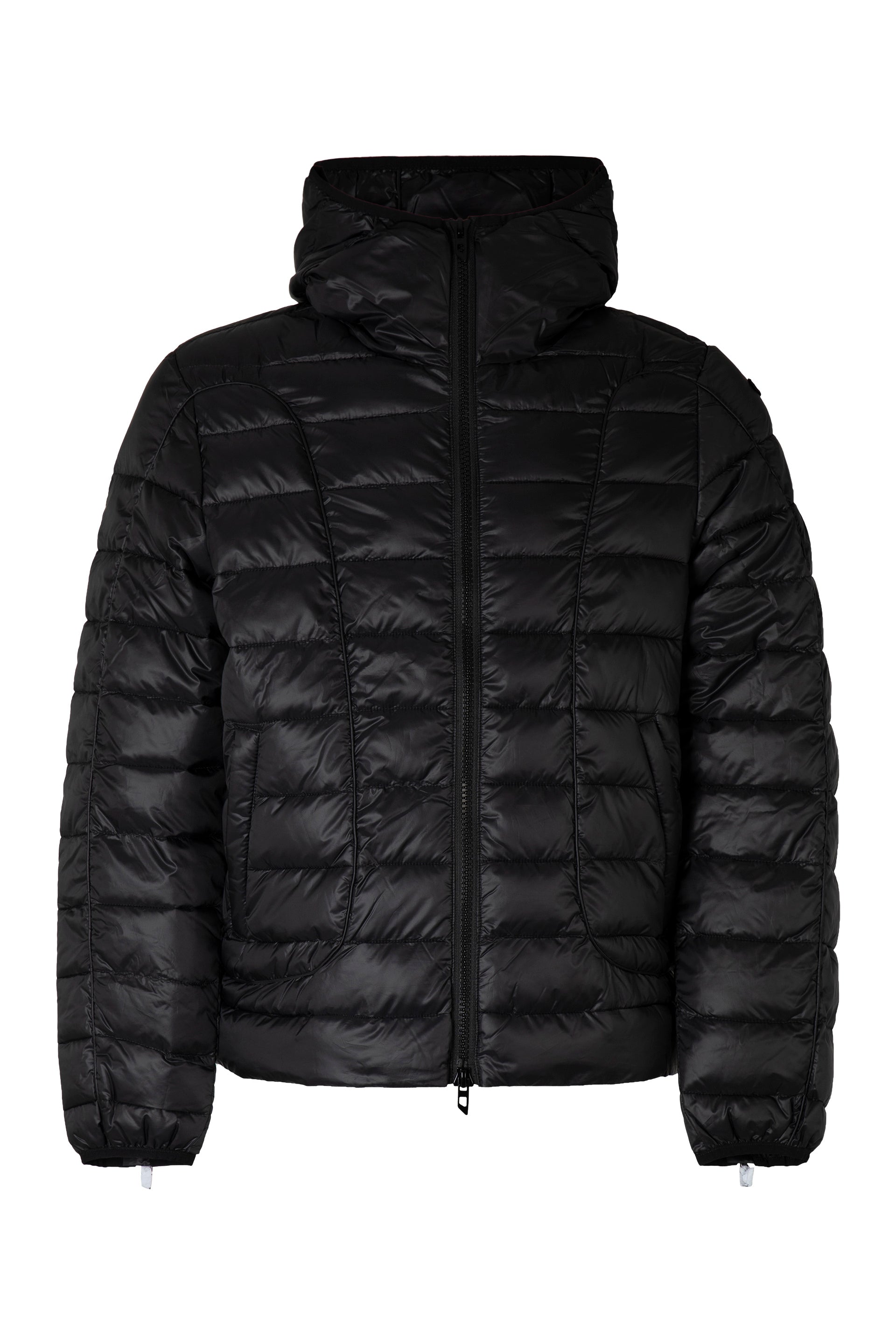 W-Stone Hooded techno fabric down jacket