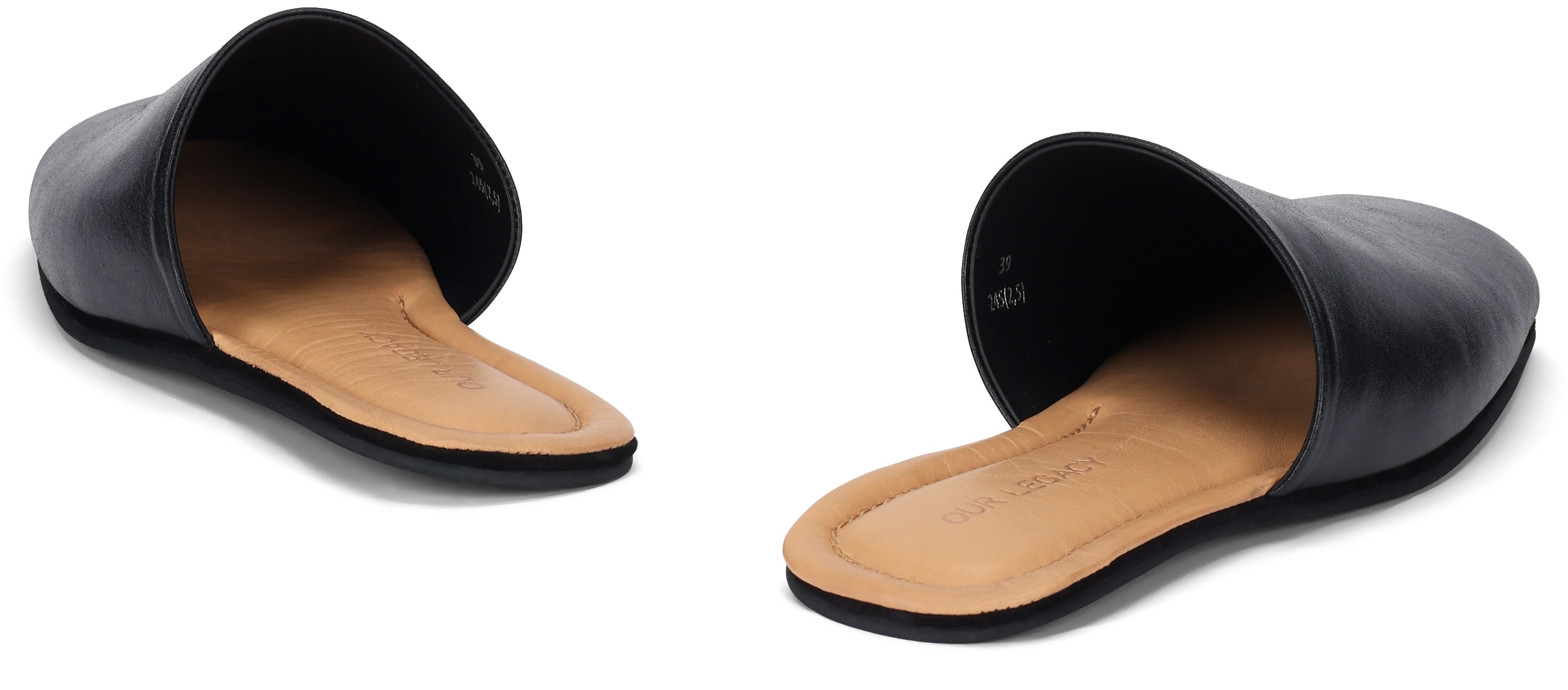 Mule Cigarr in black leather