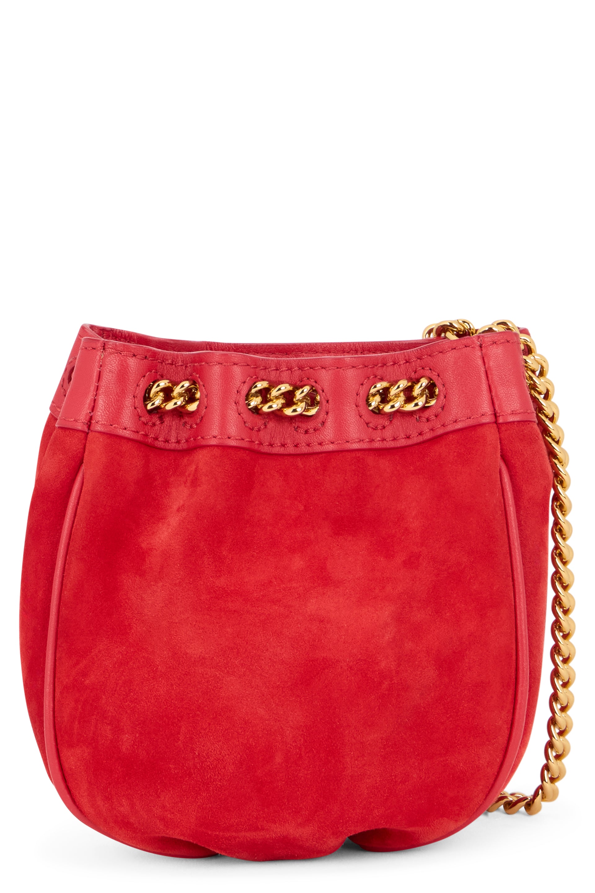 Red shoulder bag elegant and versatile.
