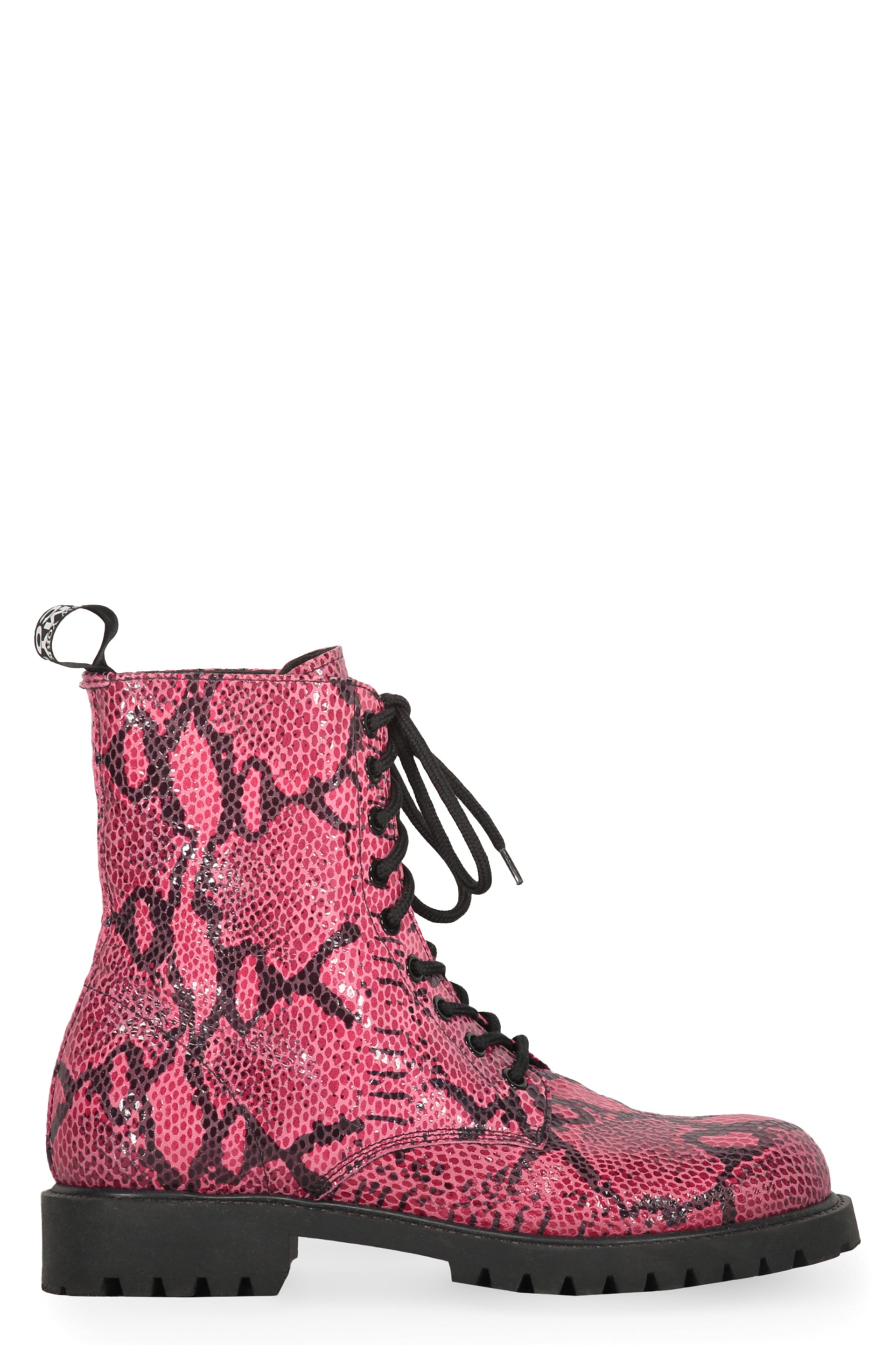 Leather lace-up boots