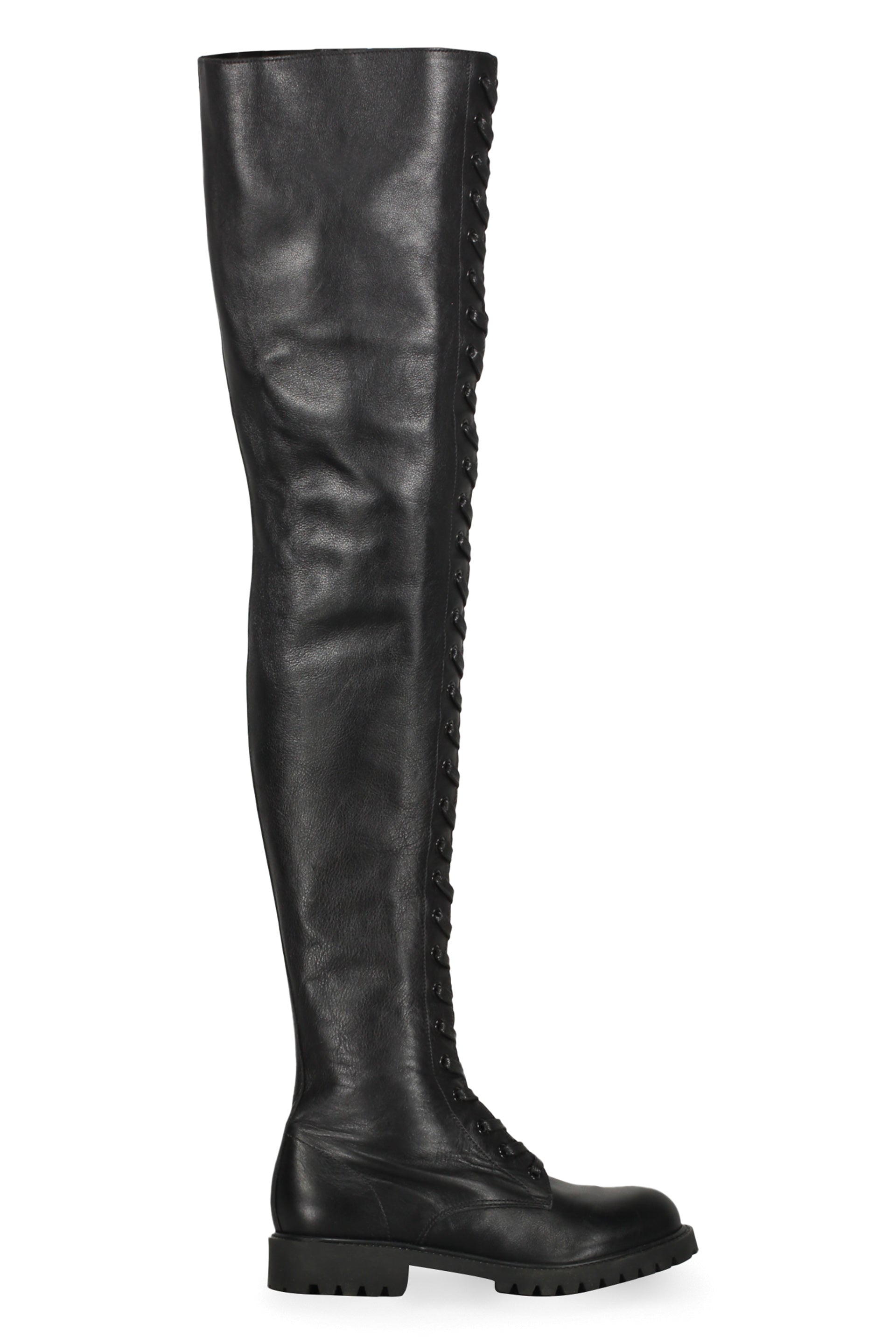 Leather over-the-knee boots