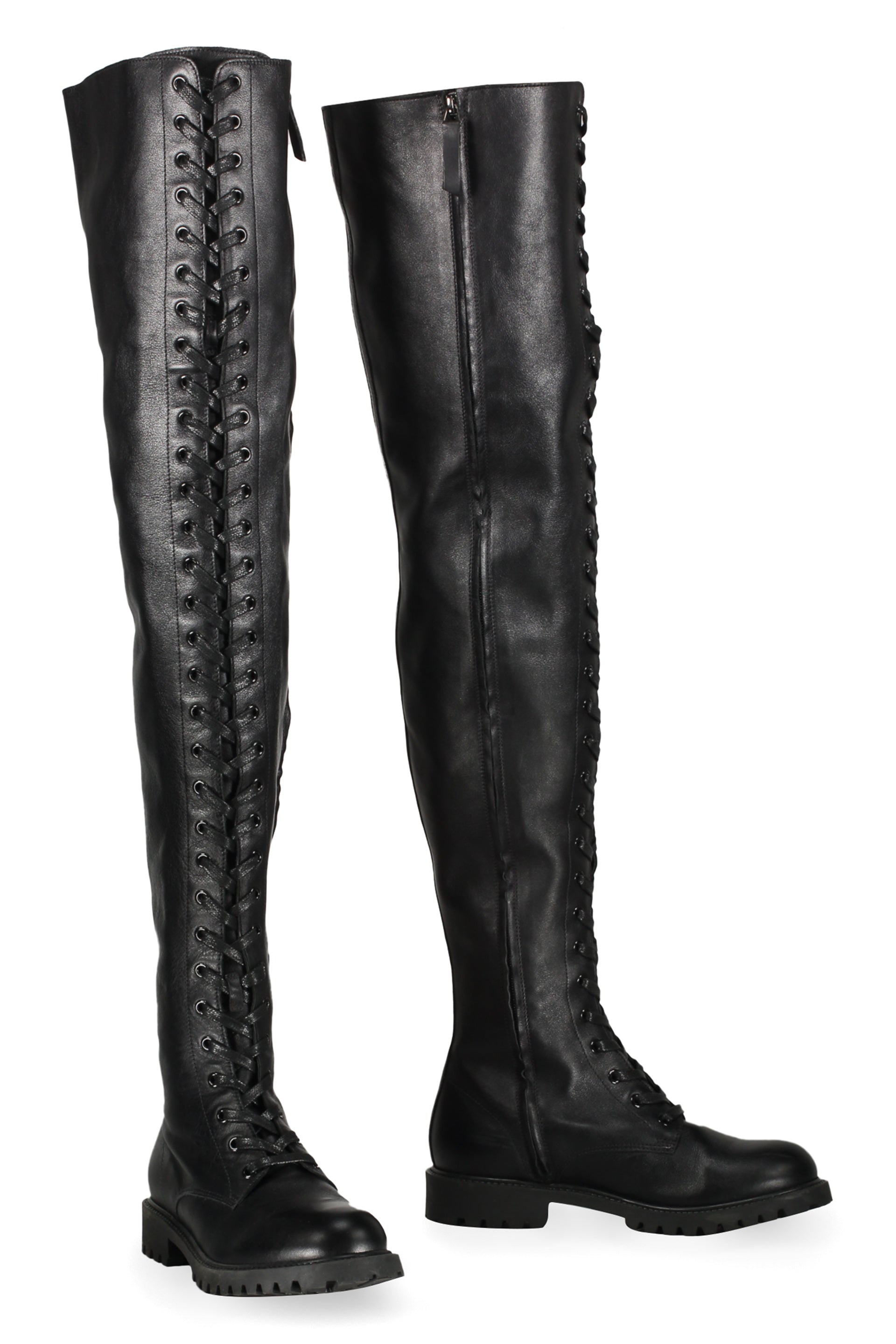 Leather over-the-knee boots