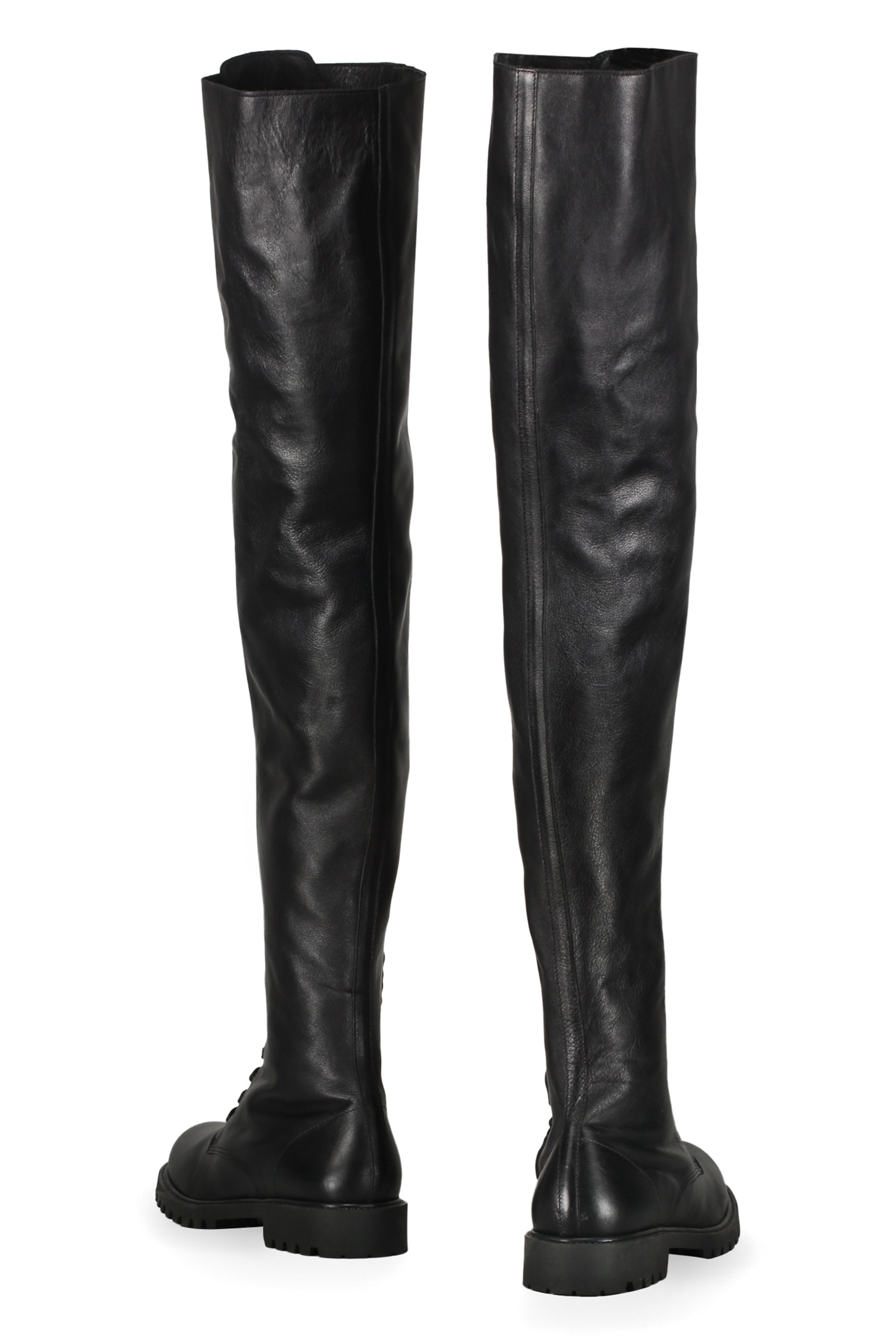 Leather over-the-knee boots