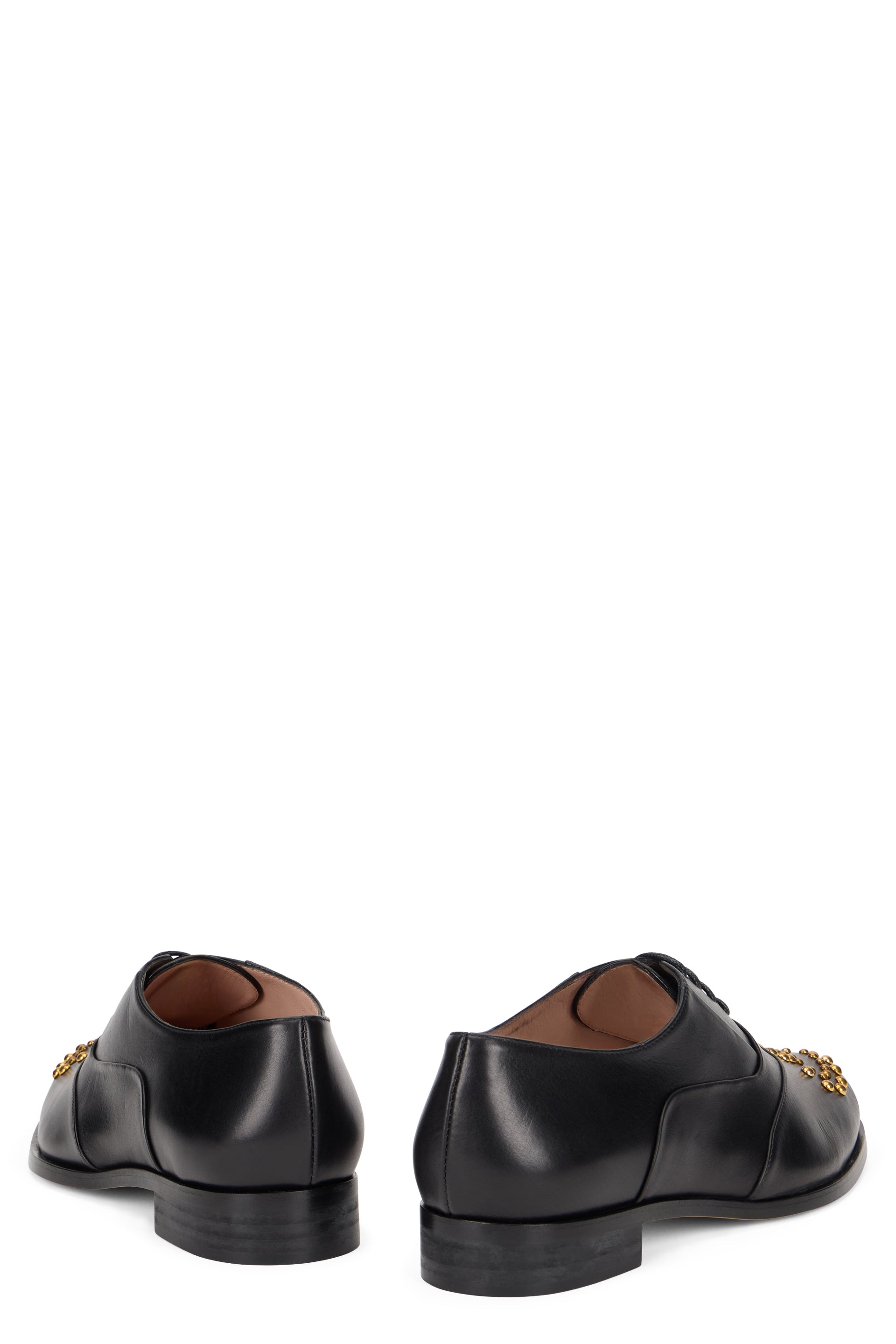 Elegant black leather shoes with sophisticated and chic design.