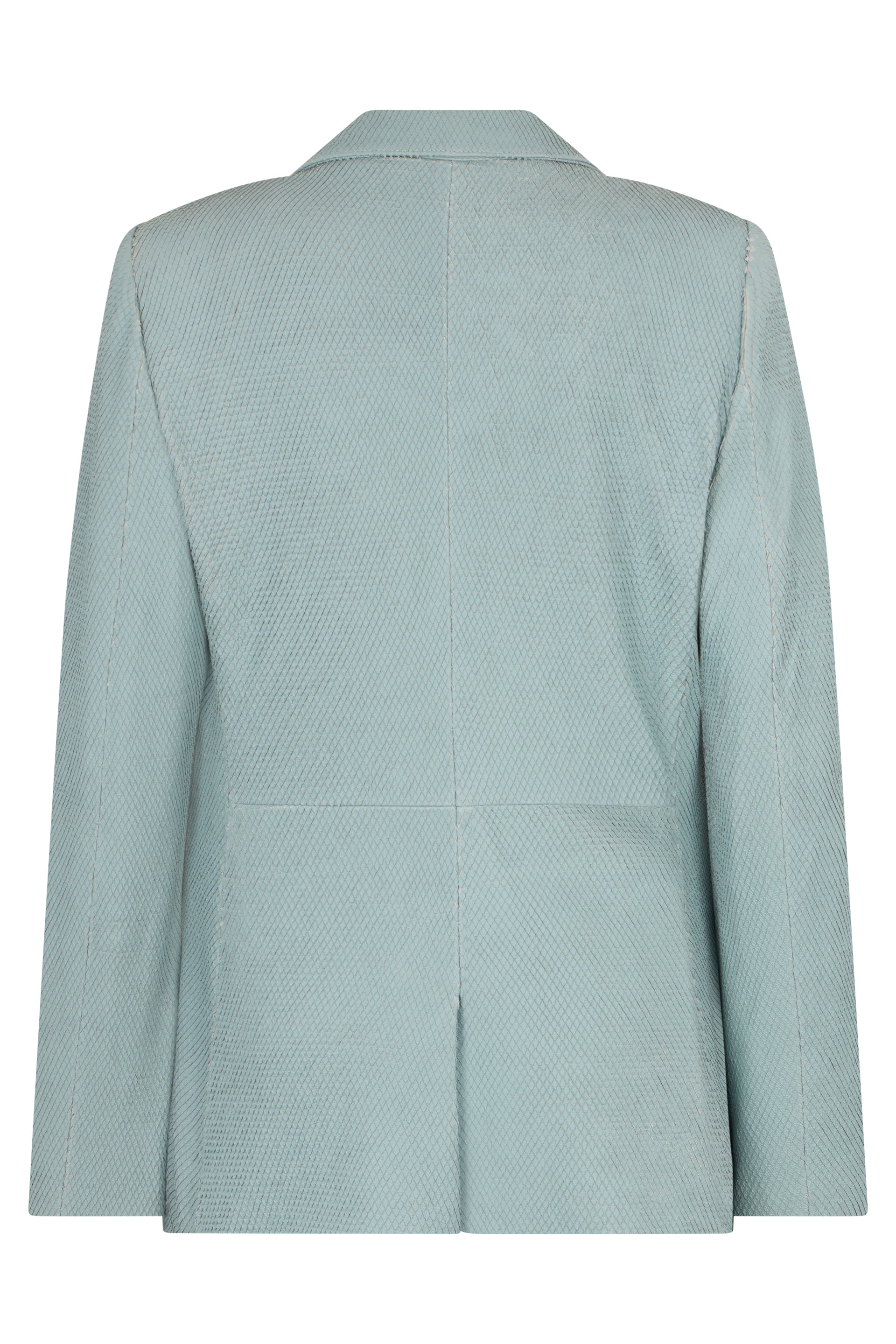 Elegant blue blazer with a classic and versatile cut.