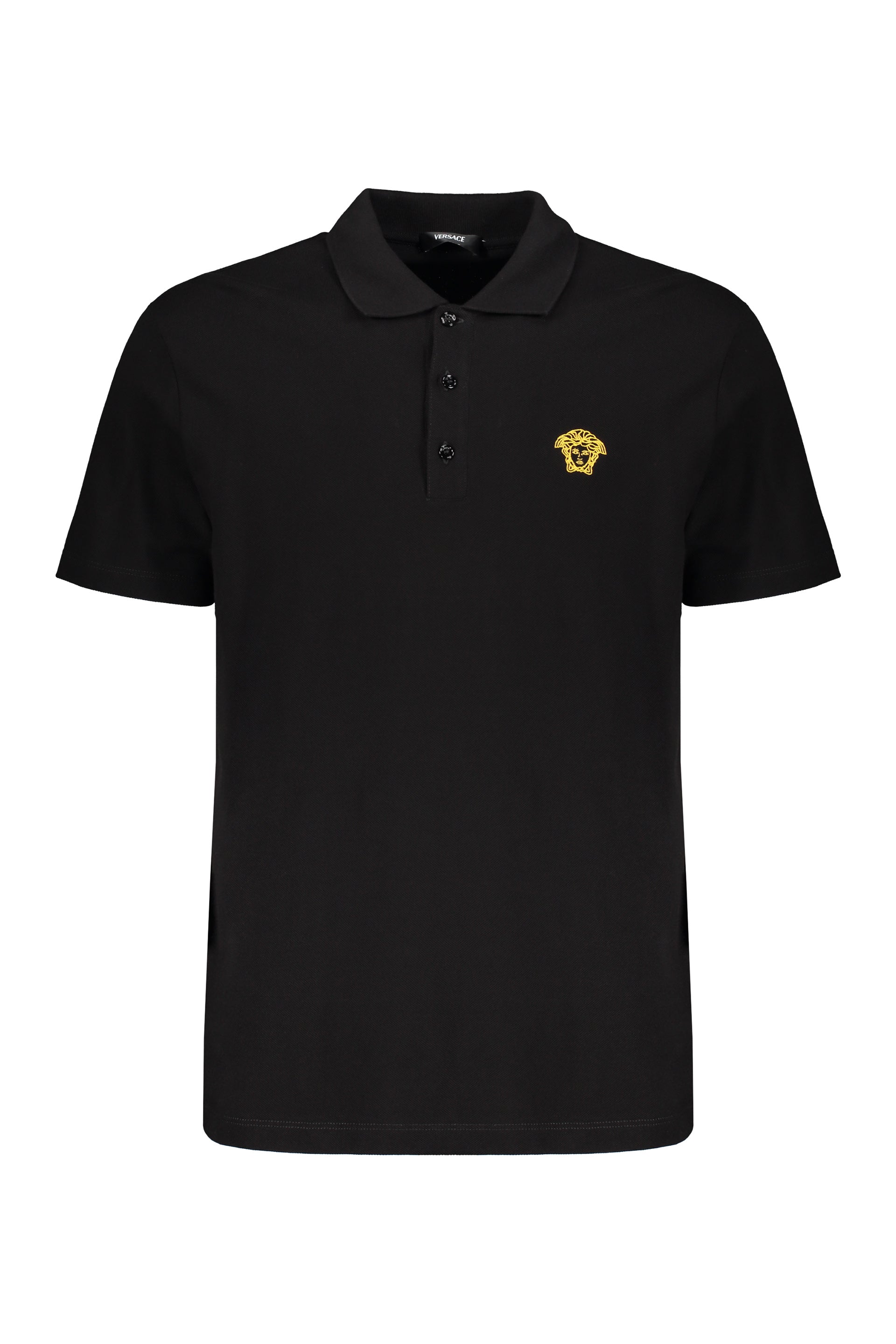Embroidered cotton polo shirt