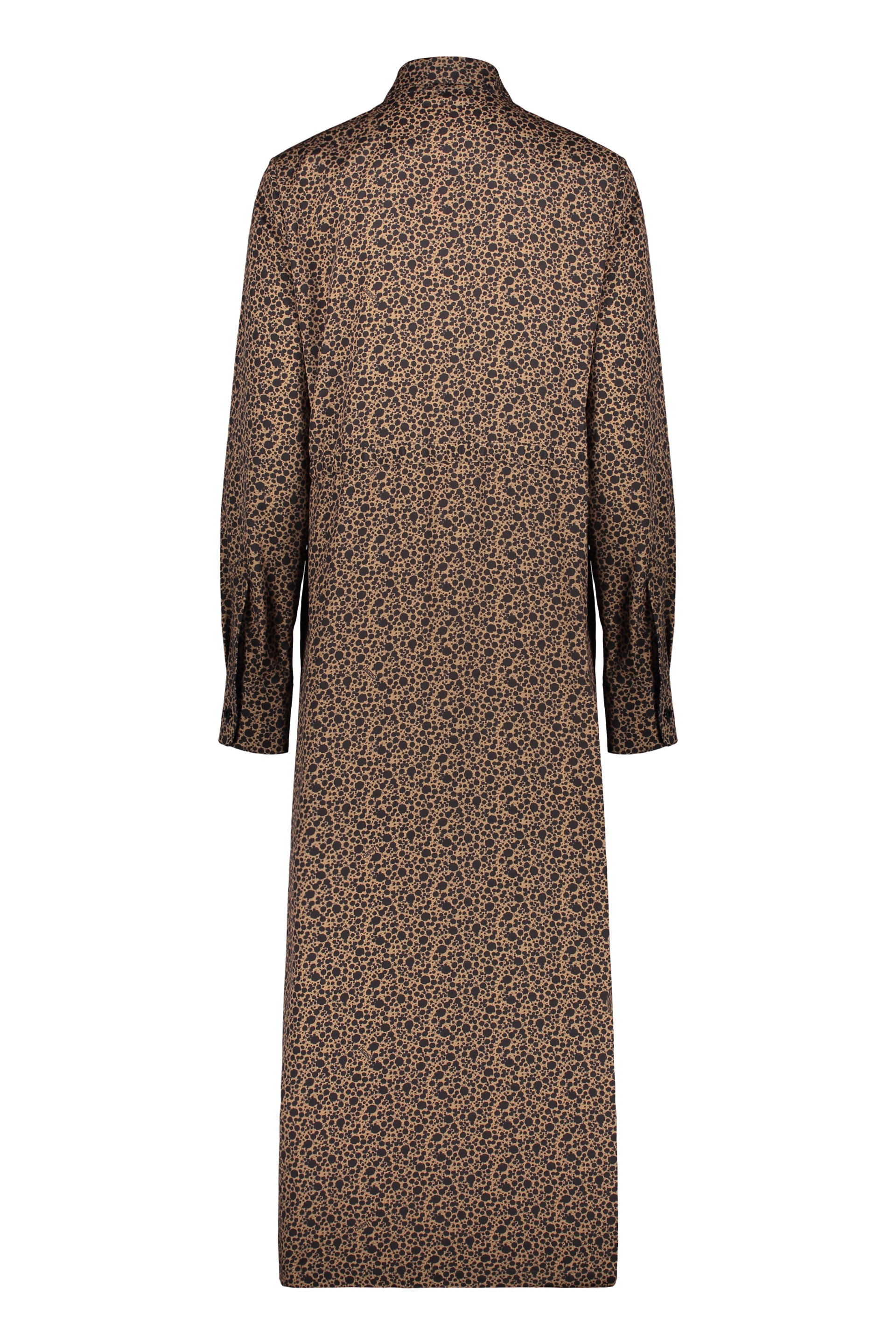 Long brown dress with adjustable waist elegant