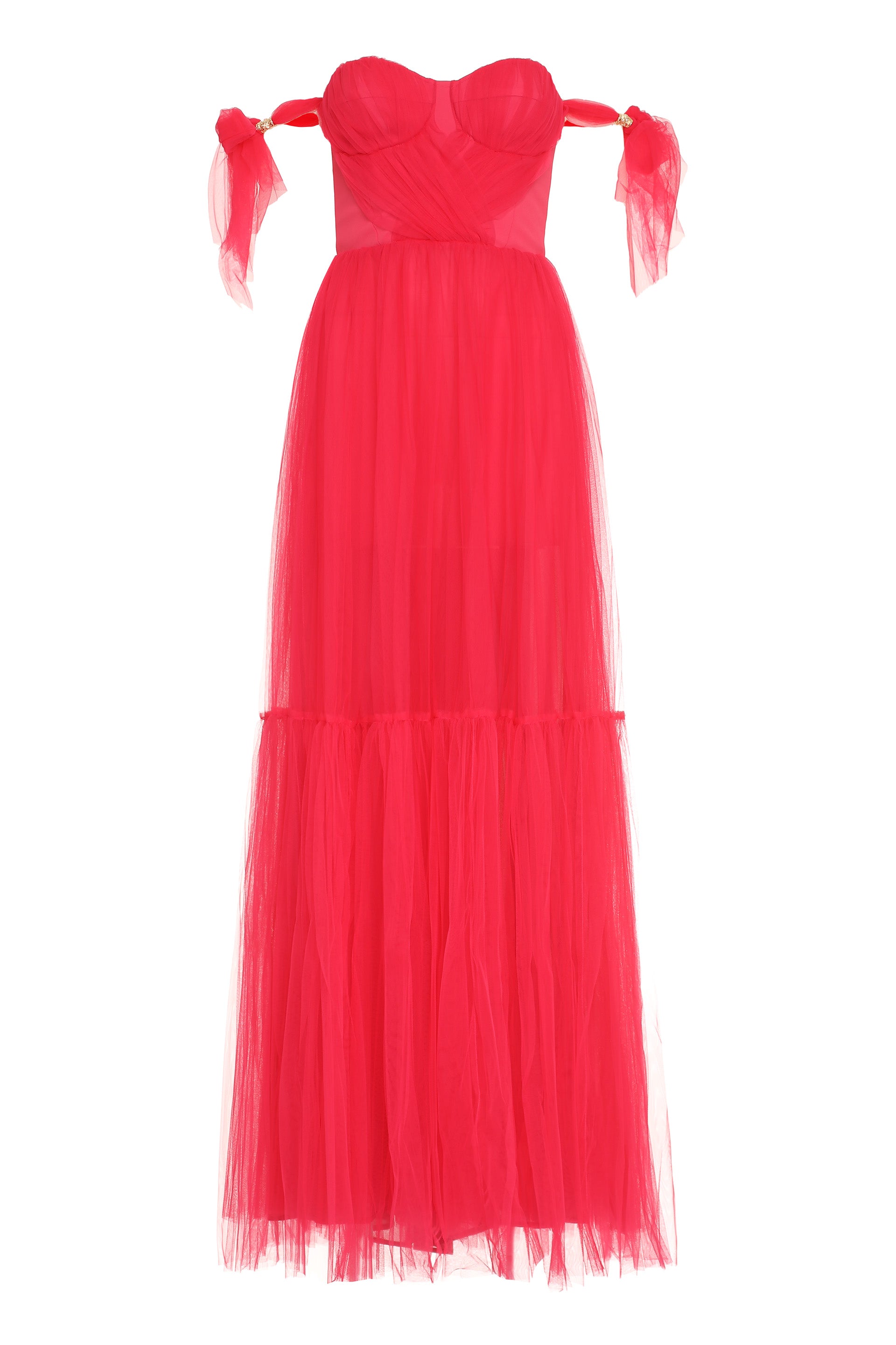 Red Carpet pleated tulle dress