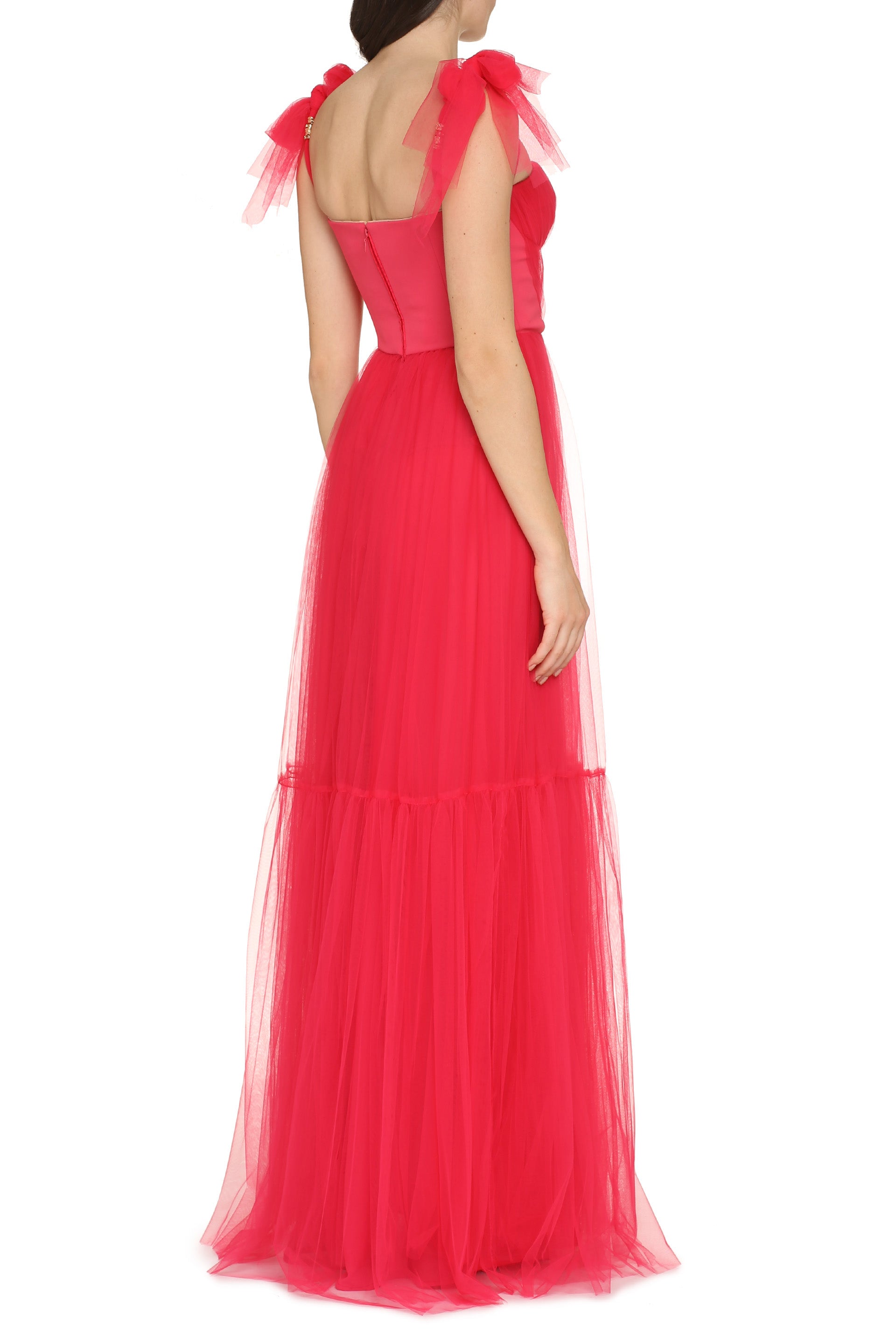 Red Carpet pleated tulle dress