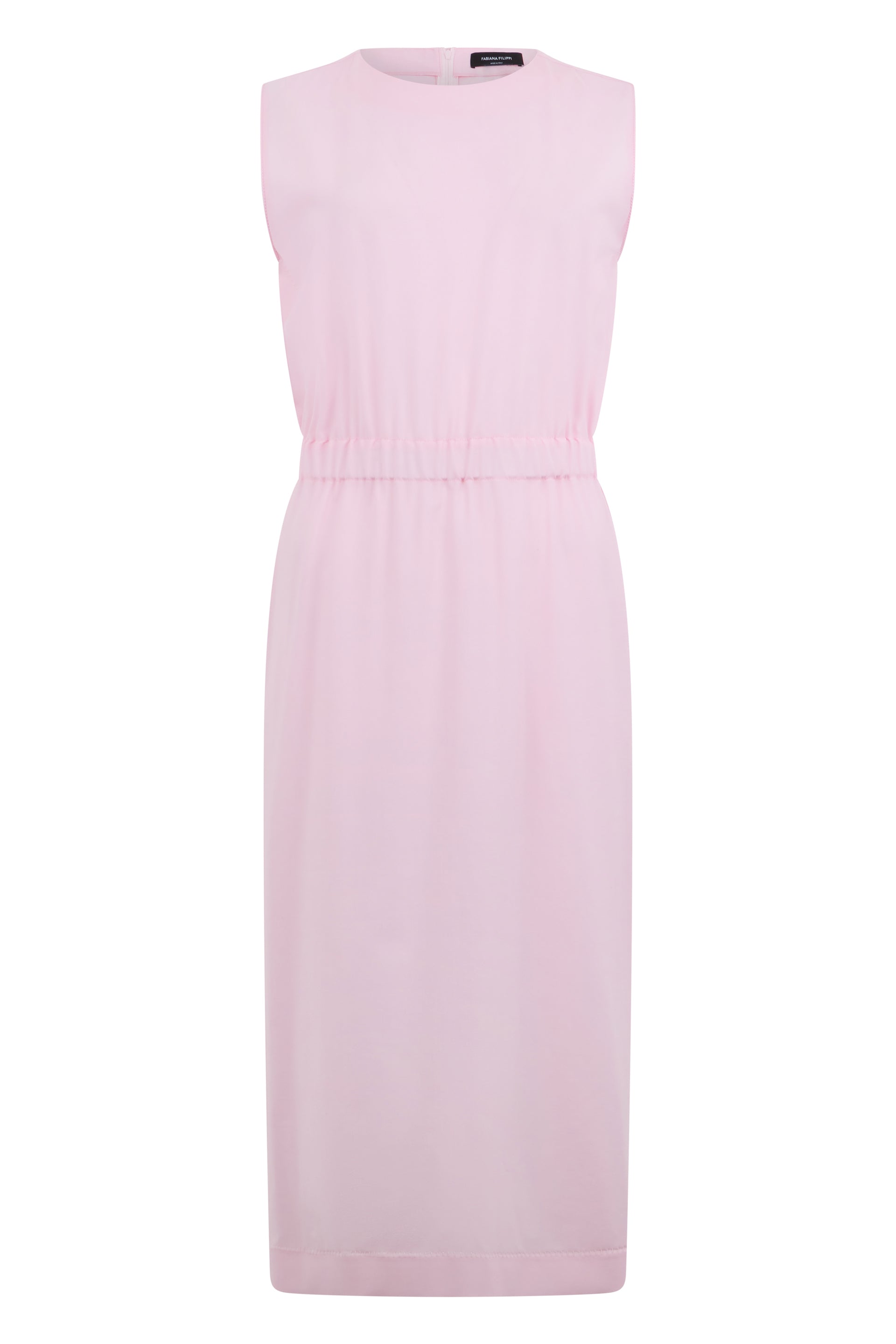 Long pink dress without sleeves elegant