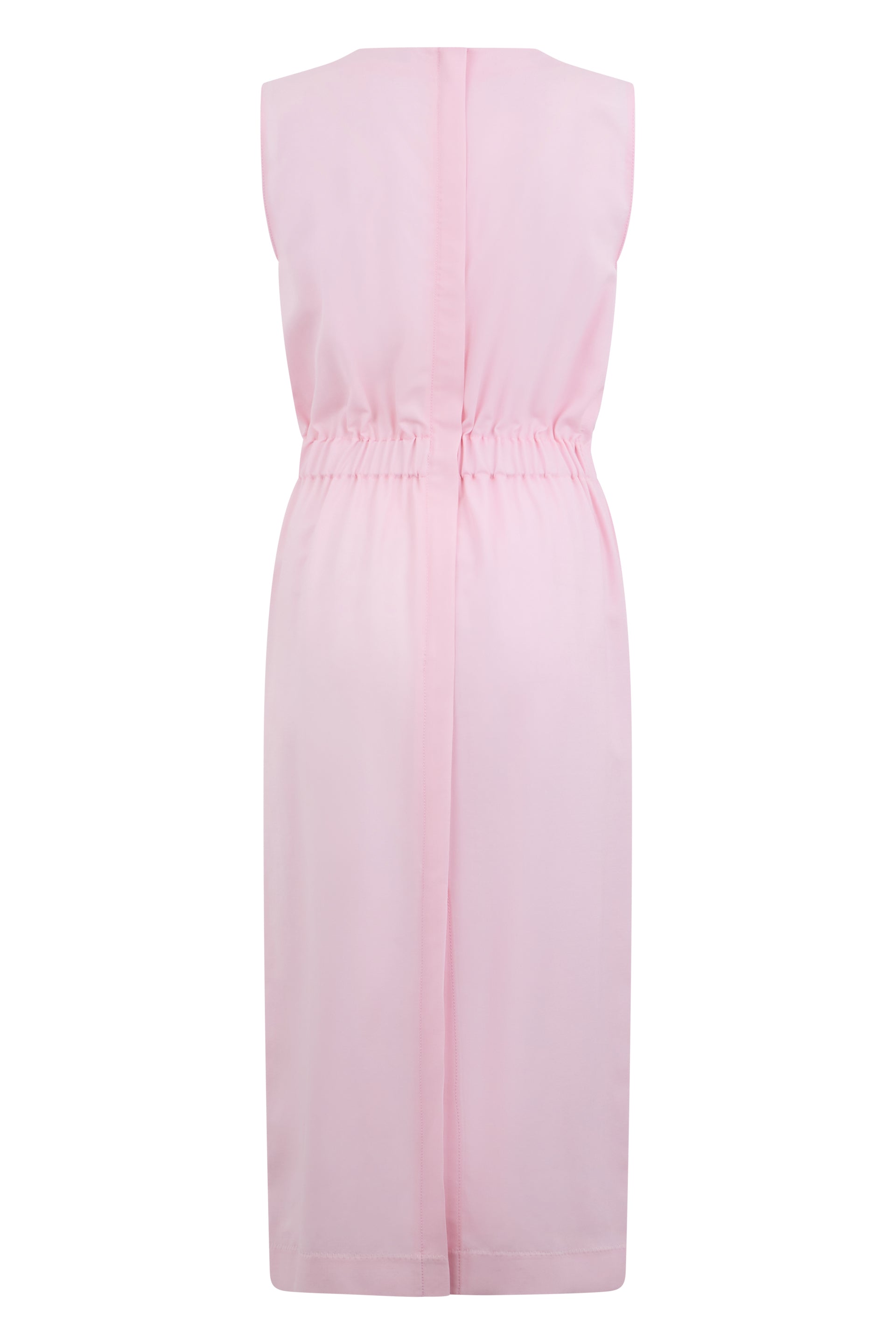 Long pink dress without sleeves elegant