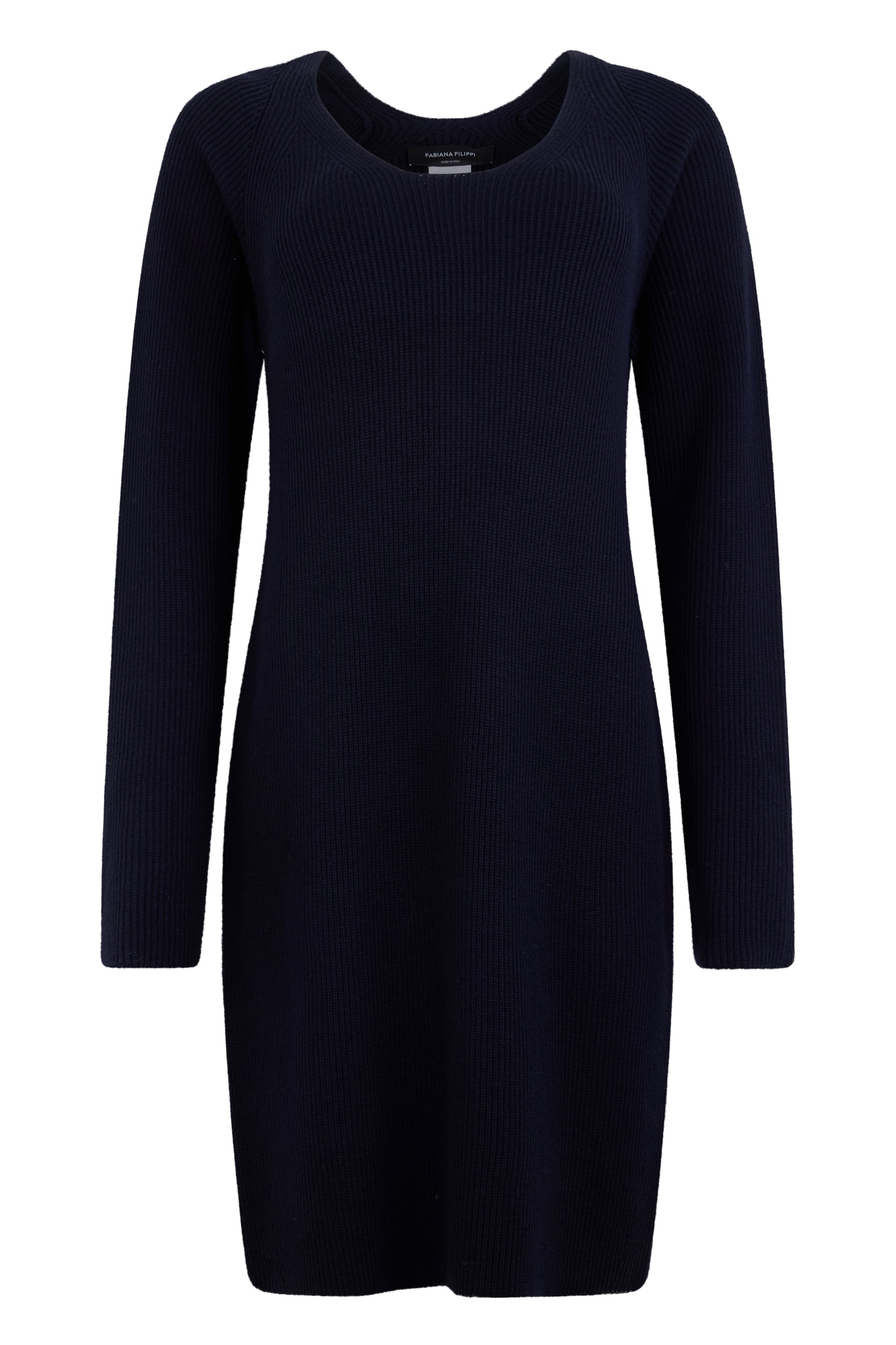 Elegant dark blue dress with long sleeves versatile