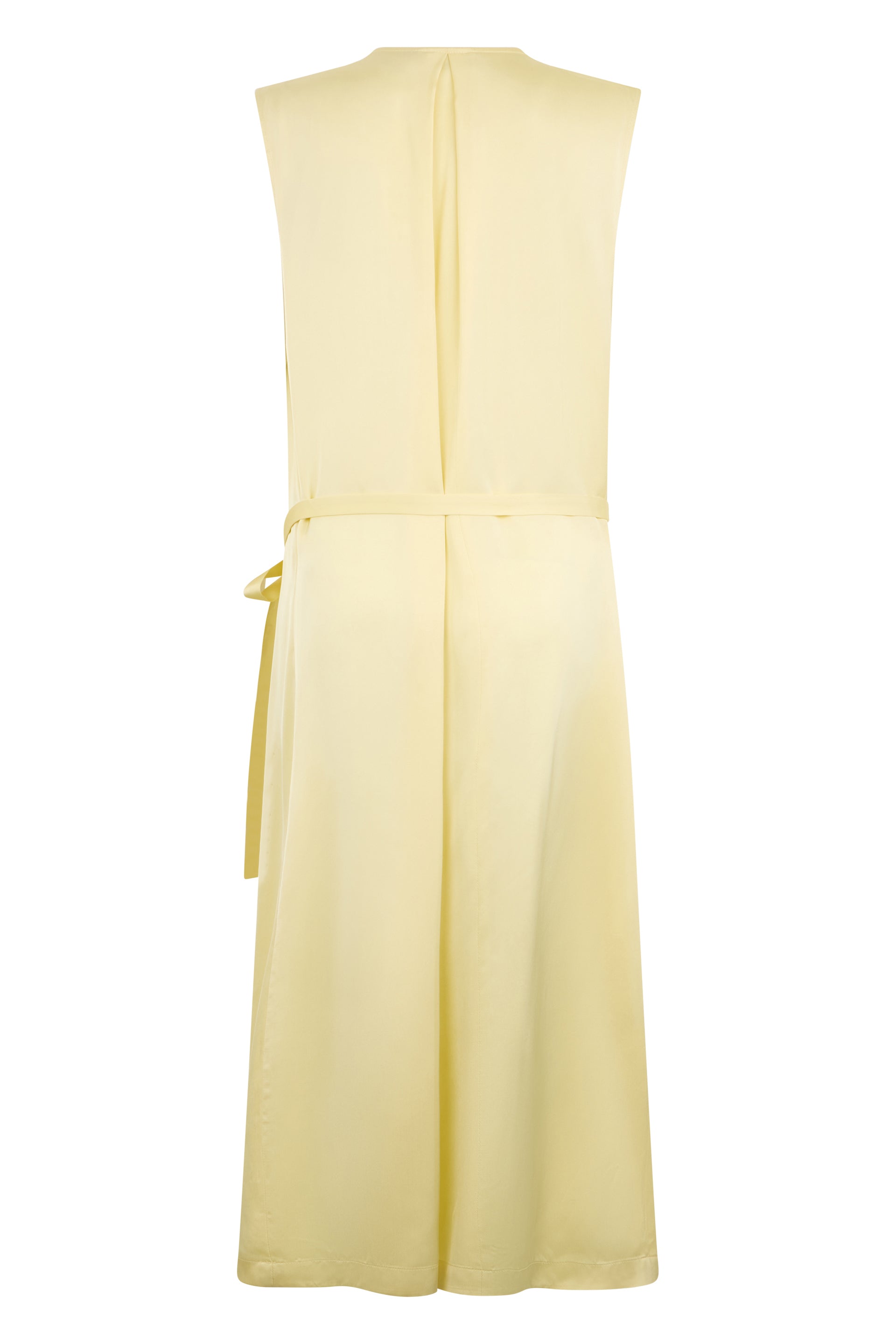 Long light yellow elegant summer dress