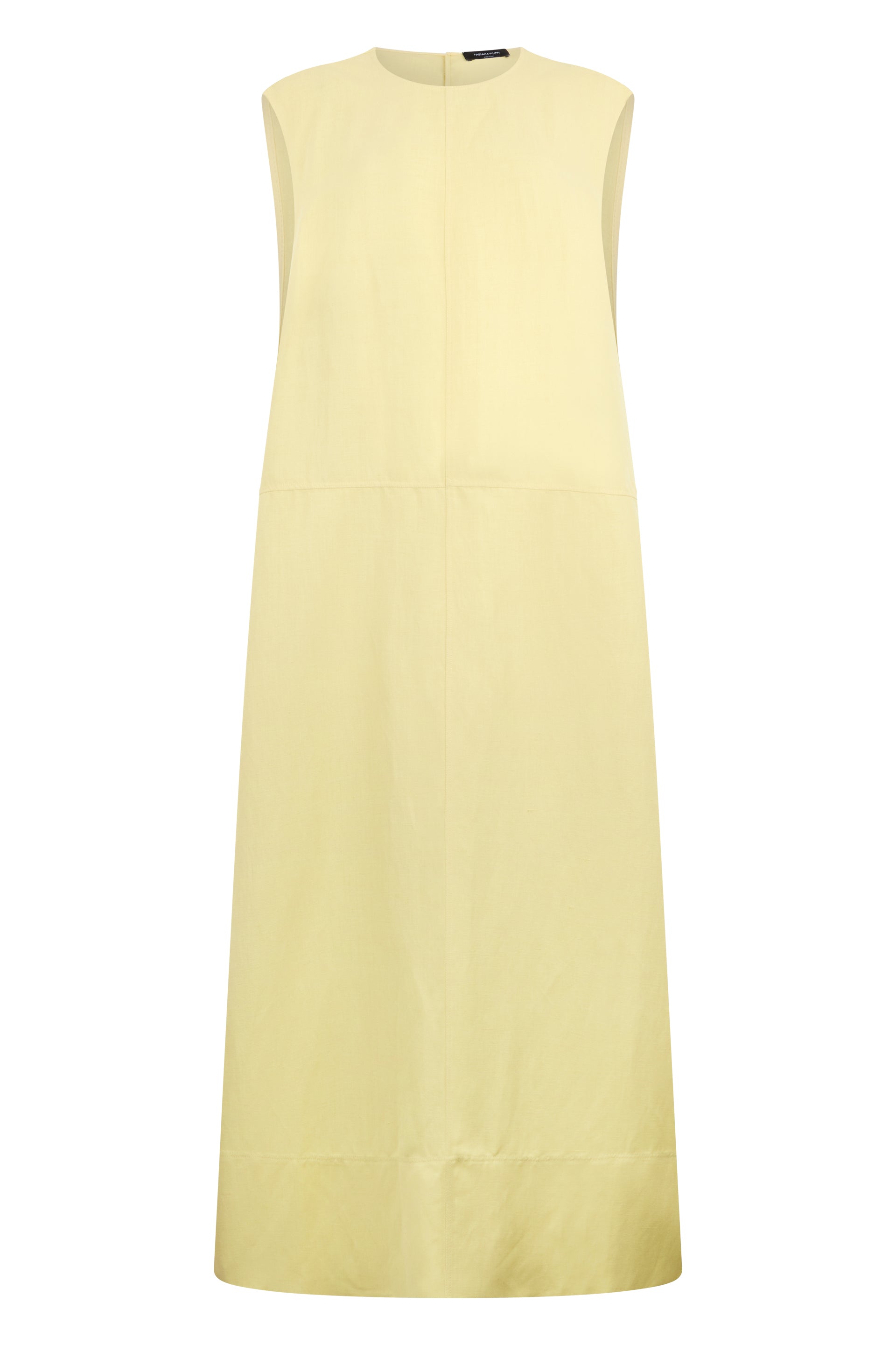 Long yellow elegant and minimalist dress