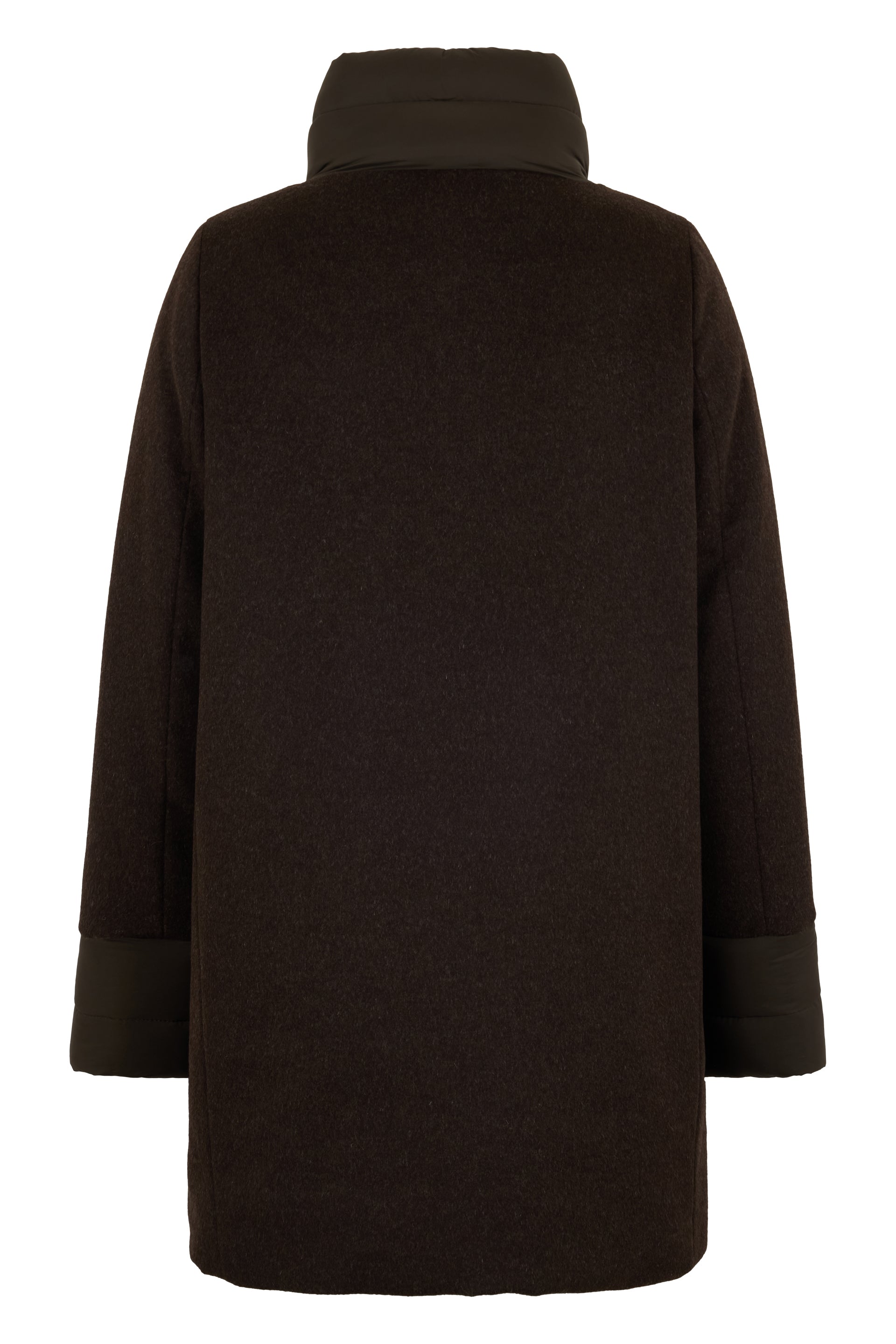 Dark brown winter coat elegant and warm