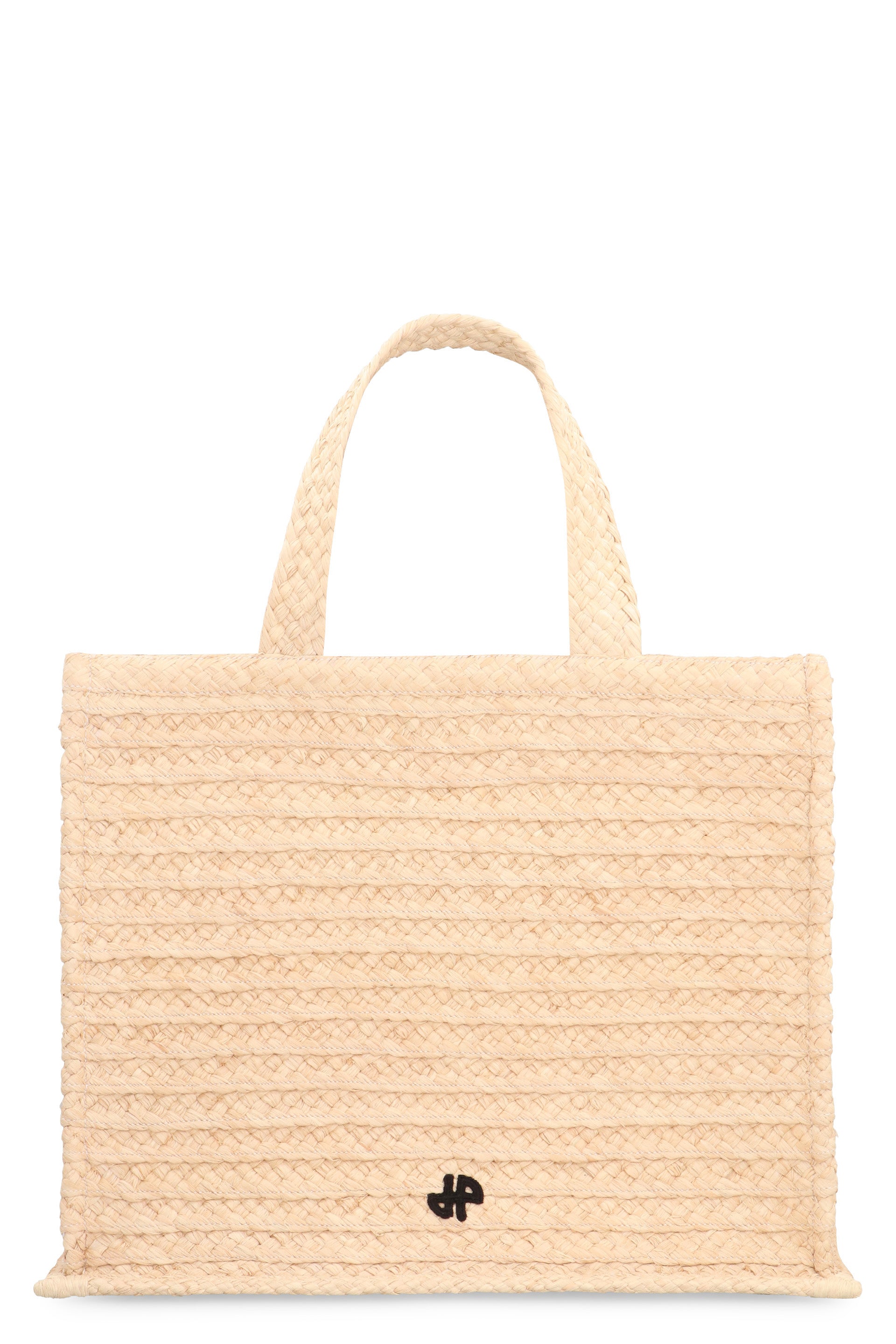 JP raffia tote bag