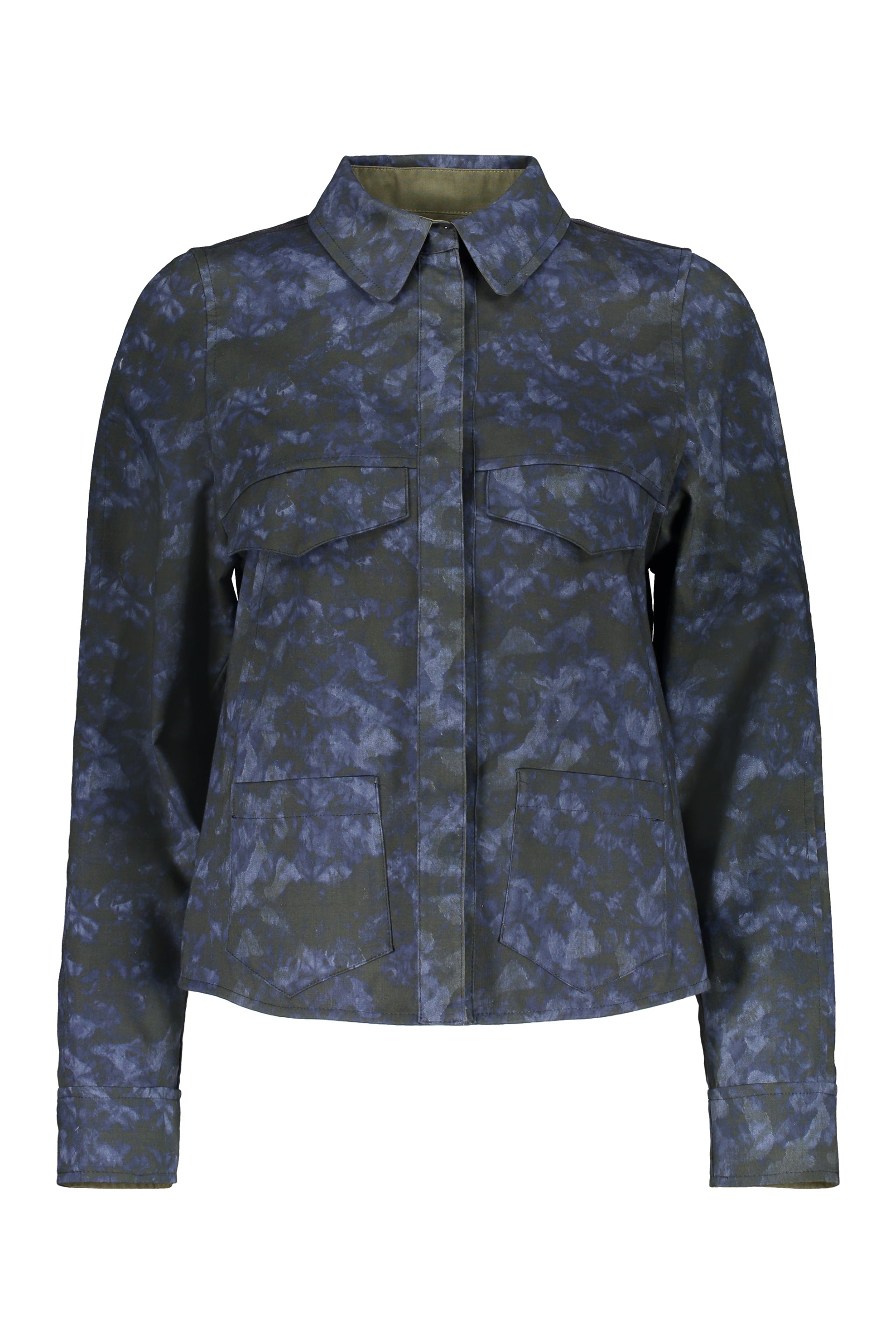 Button-front cotton jacket