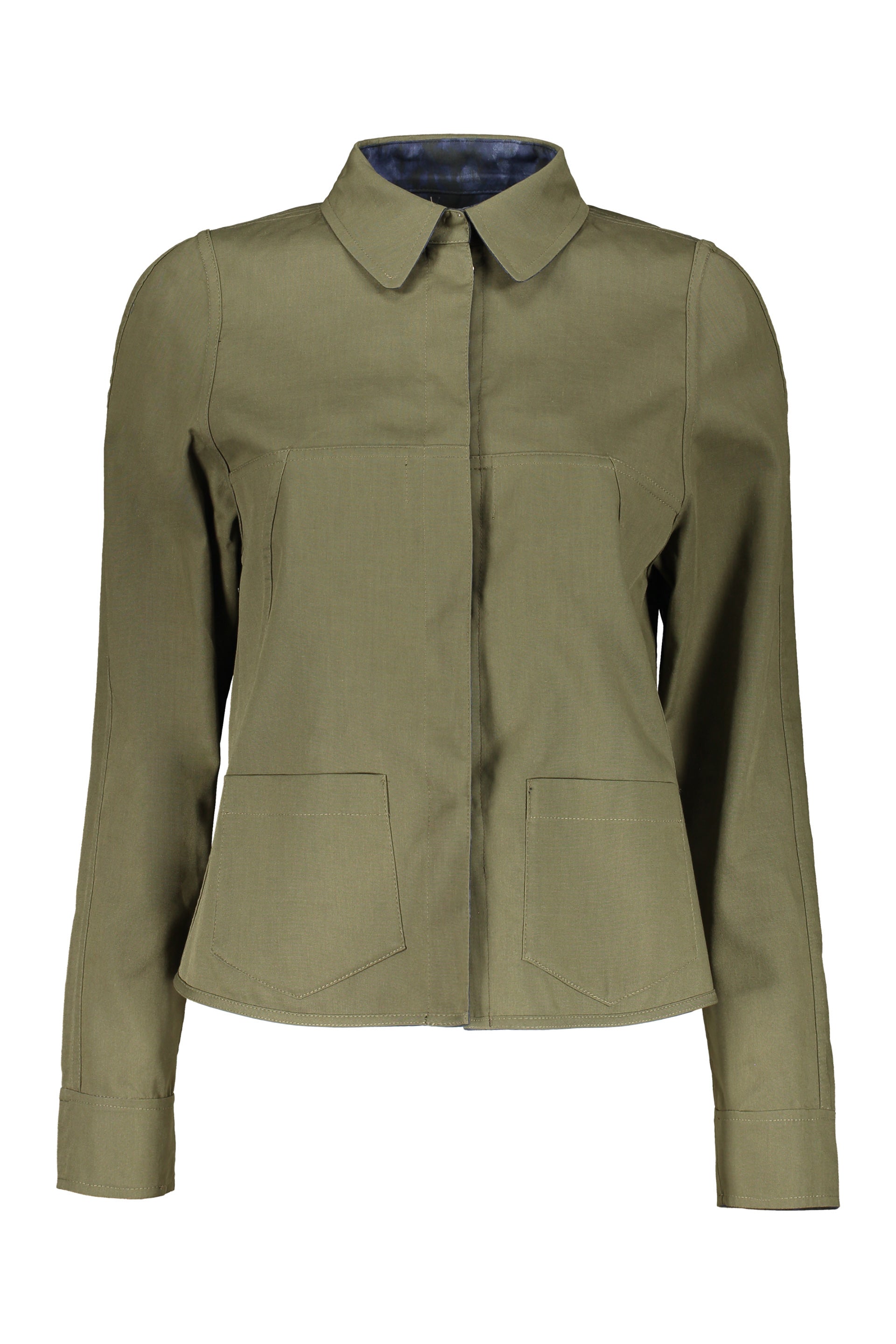Button-front cotton jacket