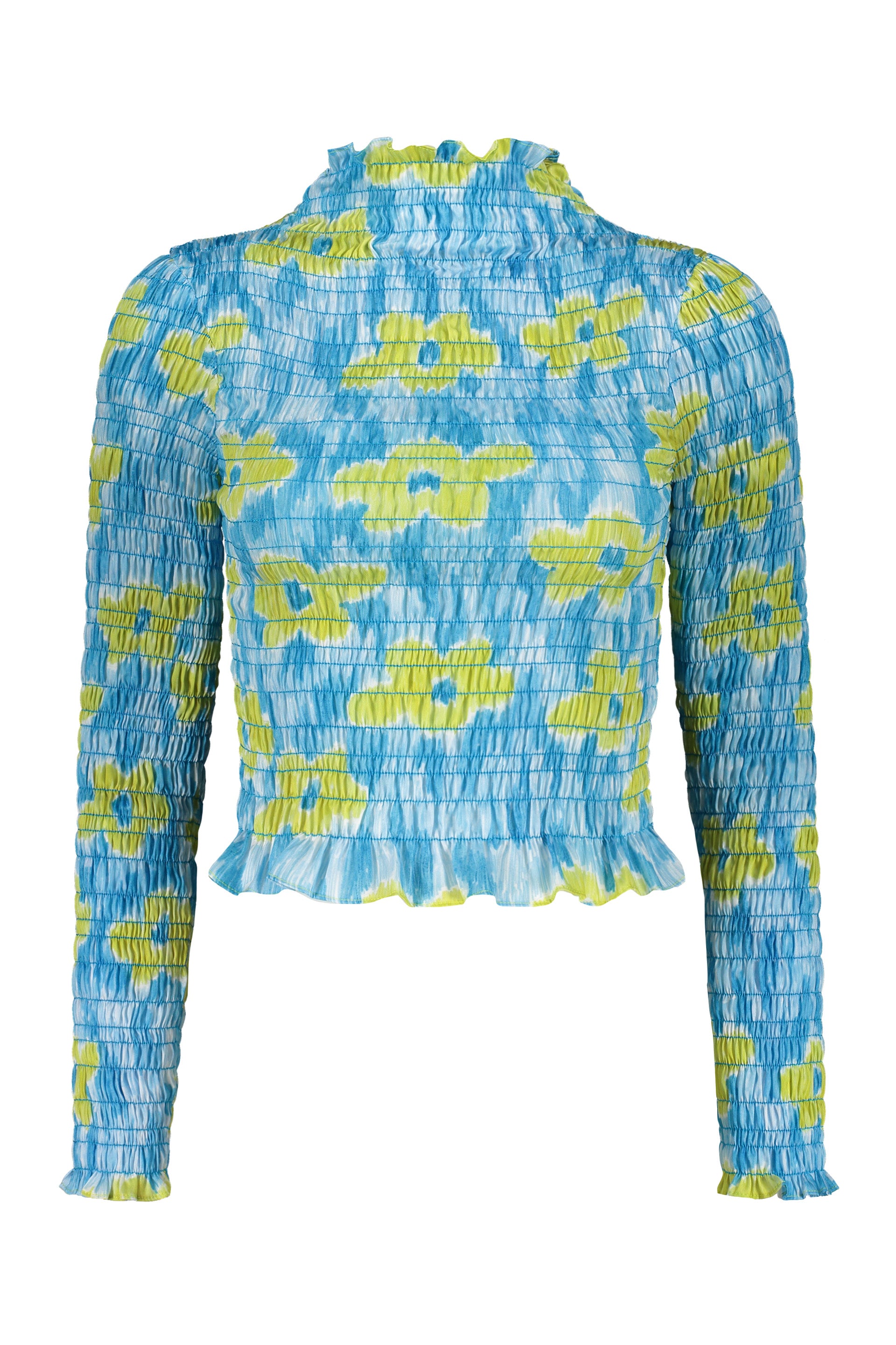 Printed long-sleeve top
