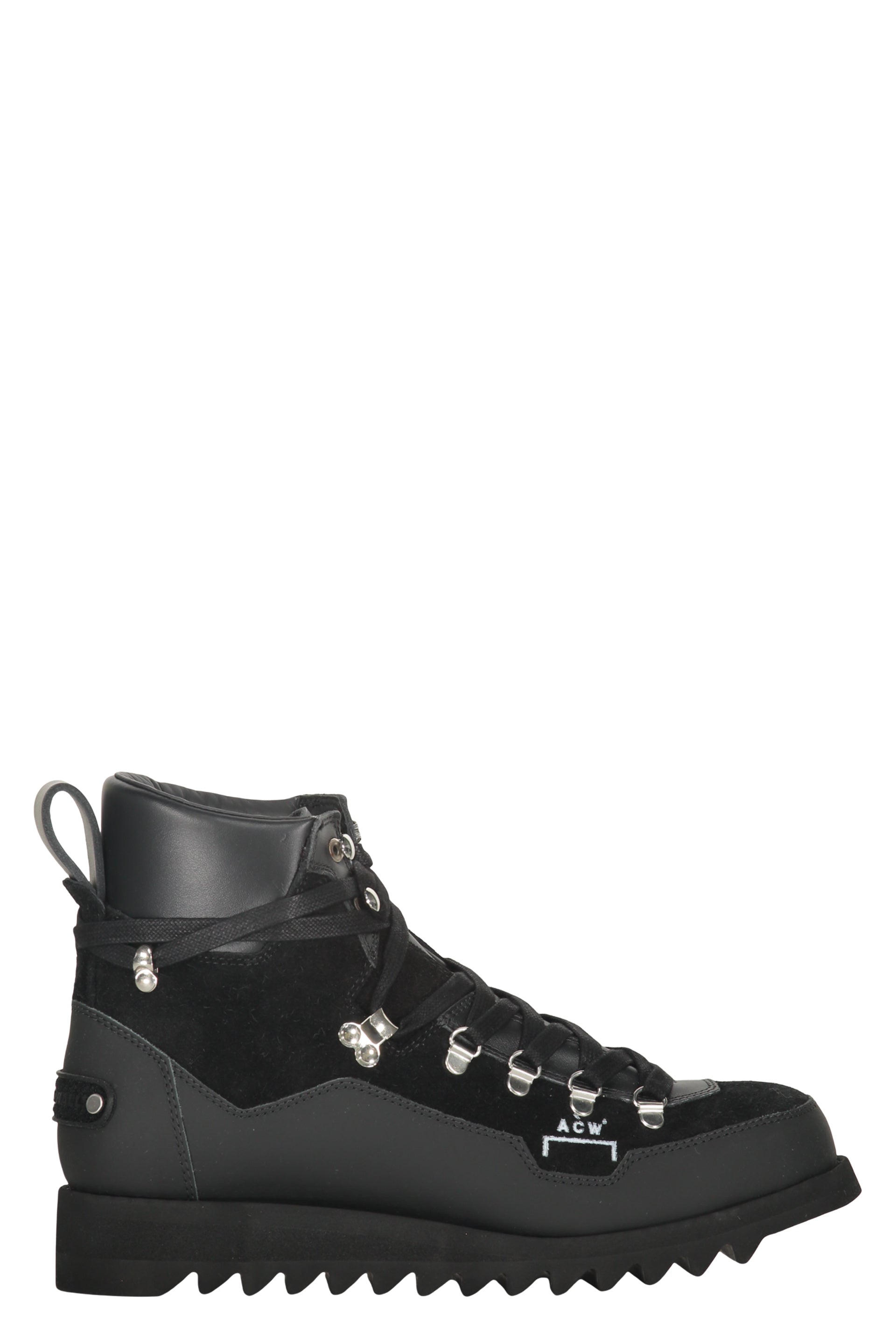 Black high boots for outdoor excursions