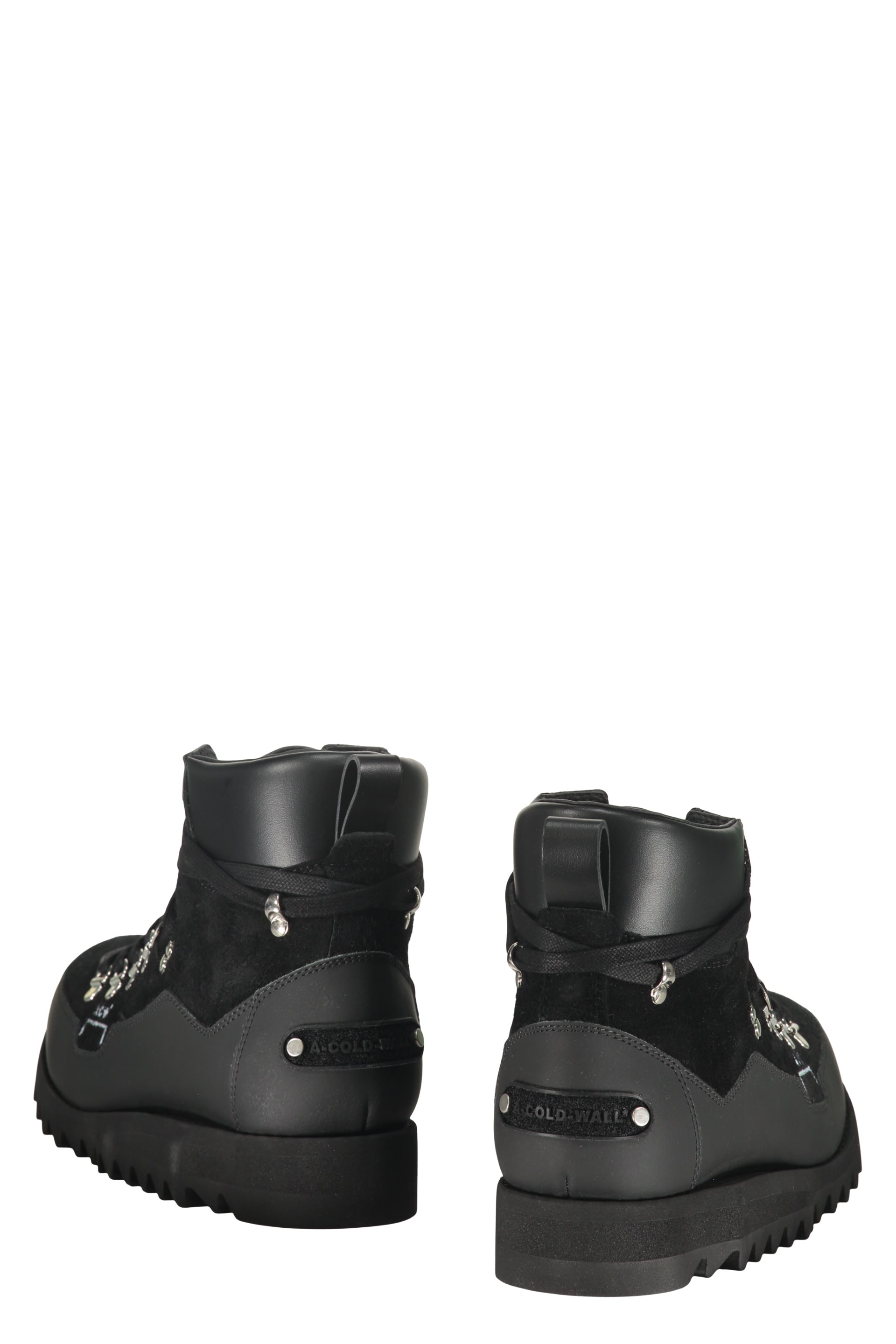 Black high boots for outdoor excursions