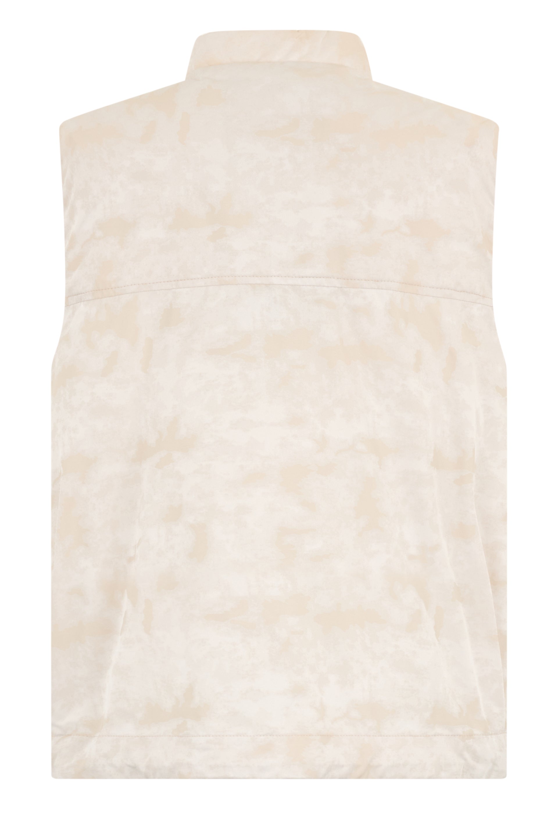 Versatile minimalist vest with zip closure.