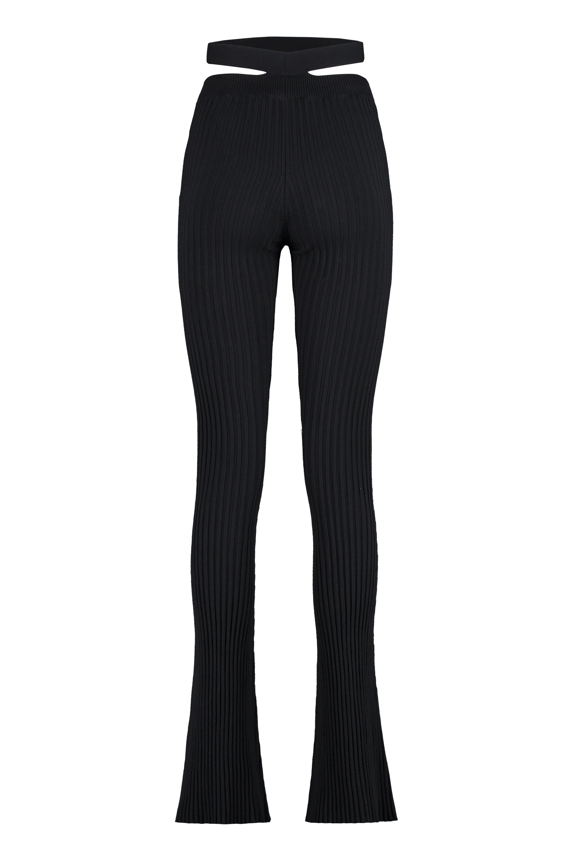 Ribs knitted trousers