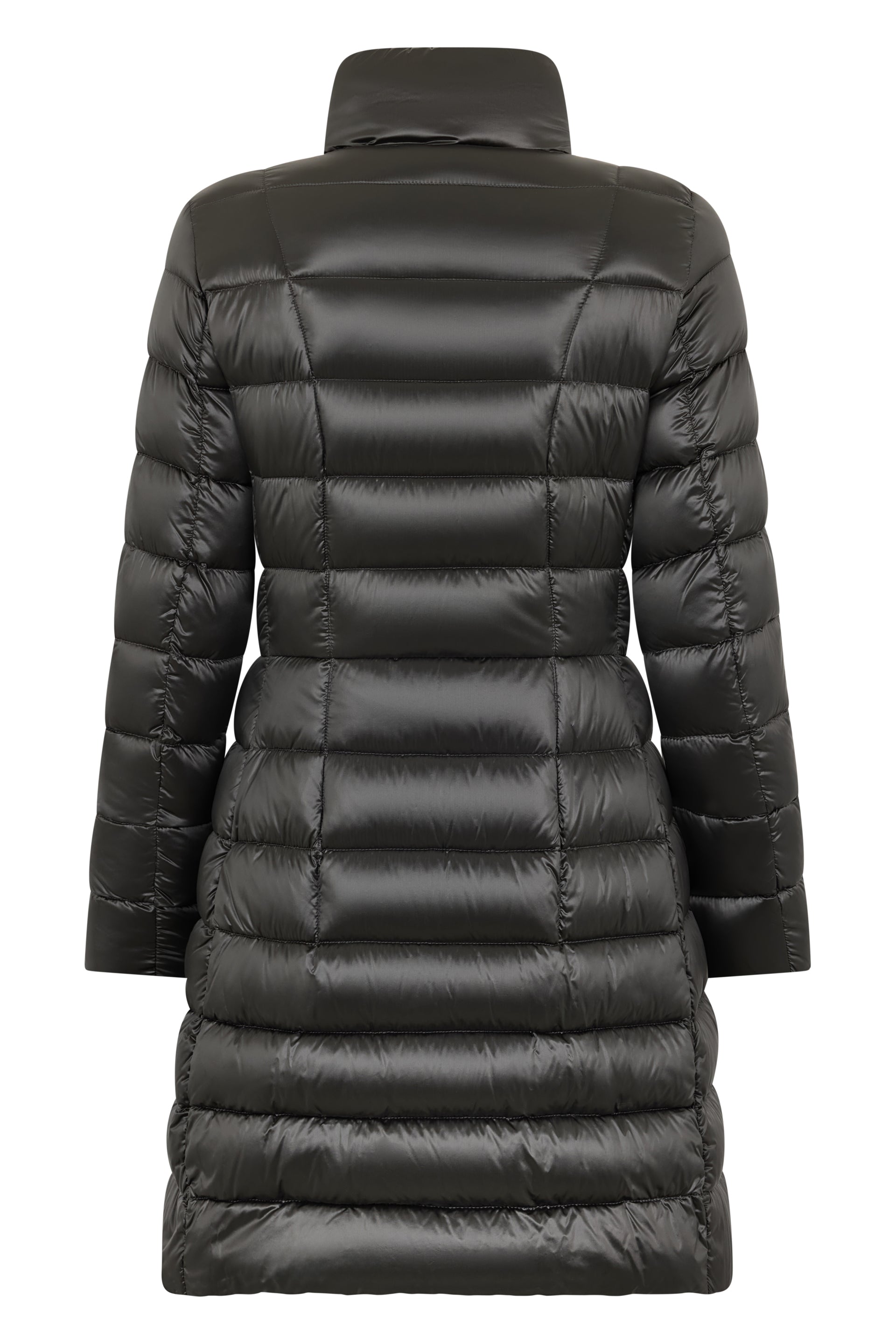 Long dark gray winter coat elegant