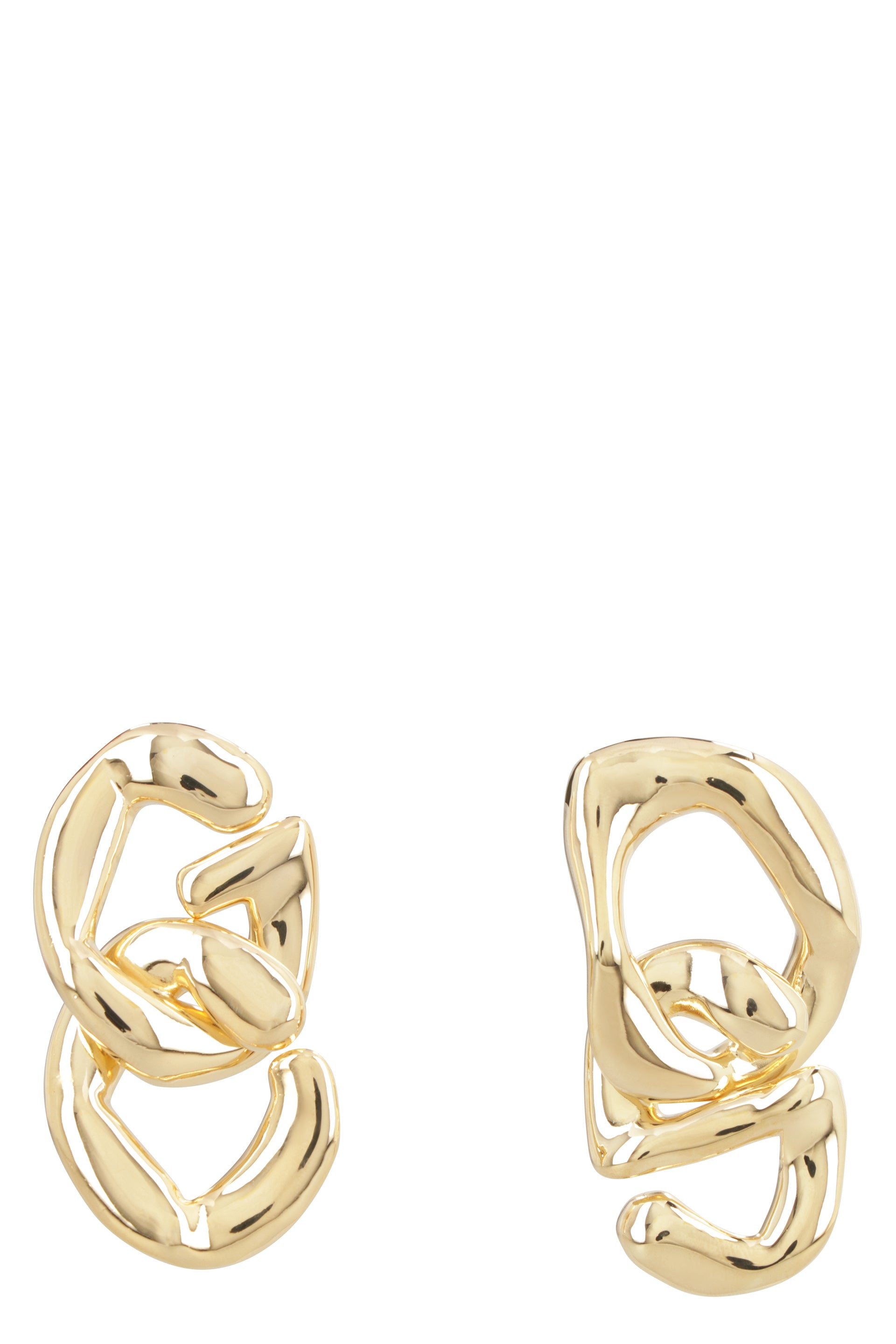 Maxi chain earrings with logo