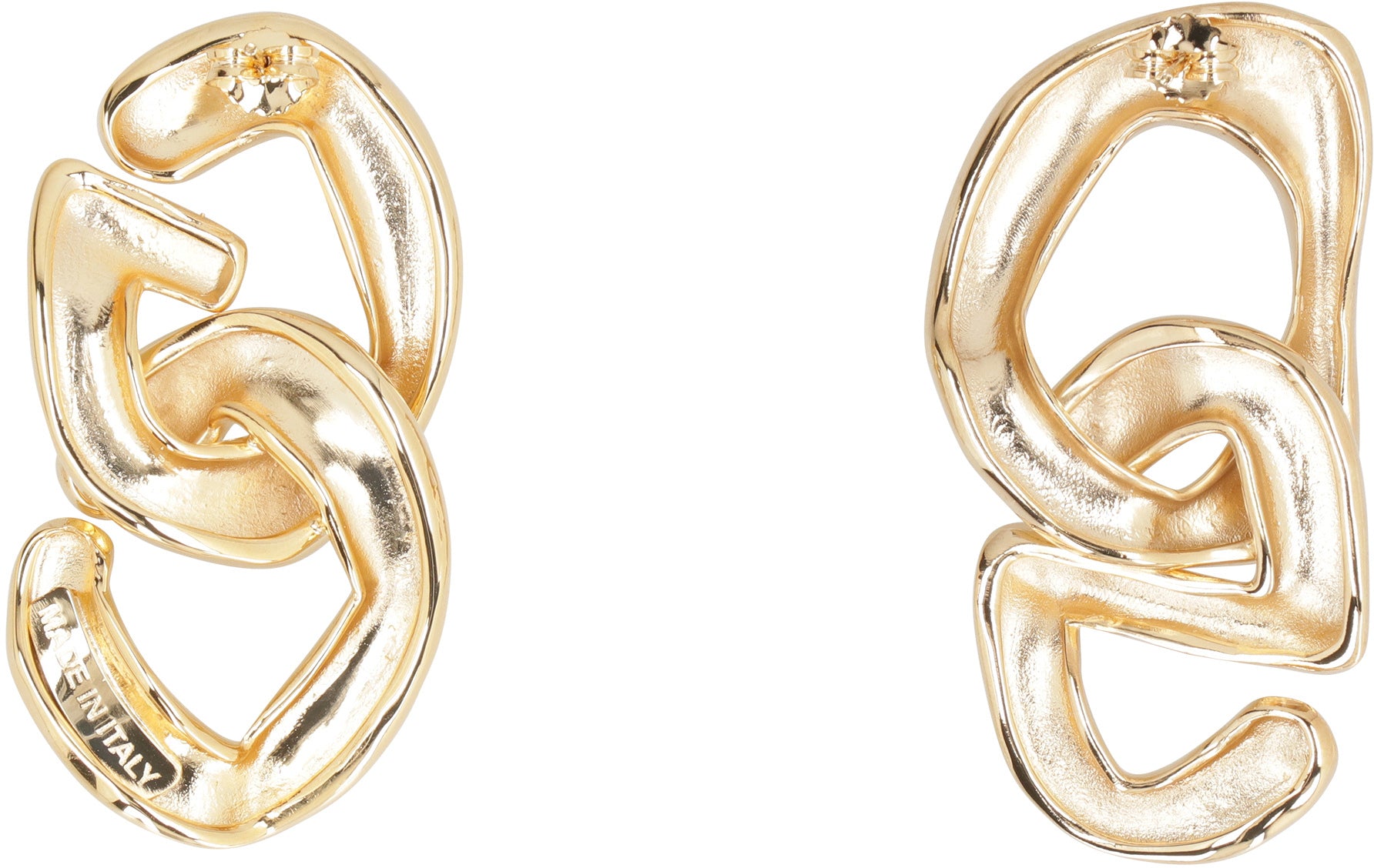 Maxi chain earrings with logo