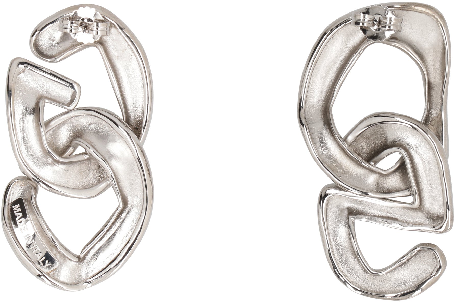 Maxi chain earrings with logo