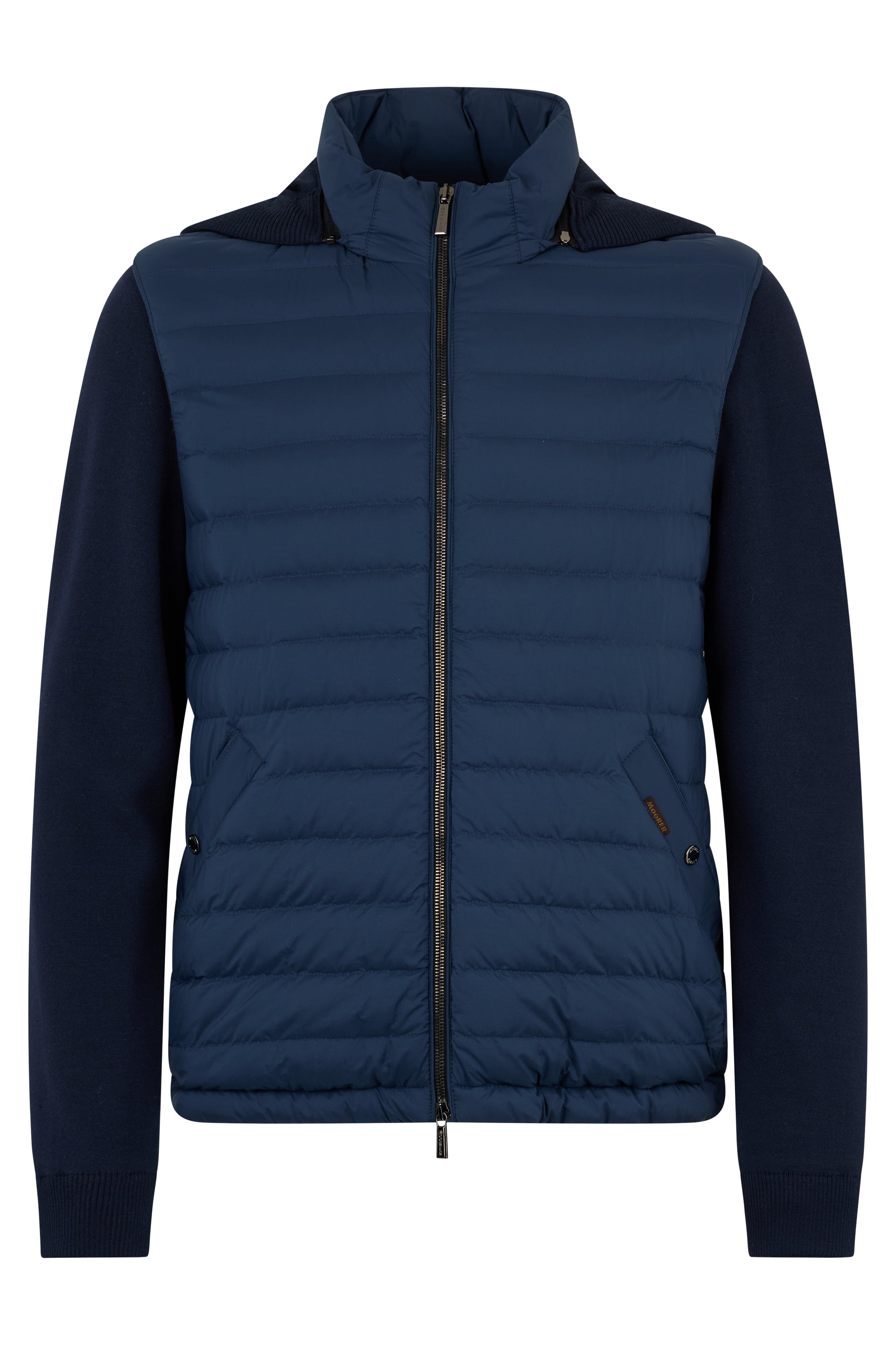 Modern and functional dark blue jacket.