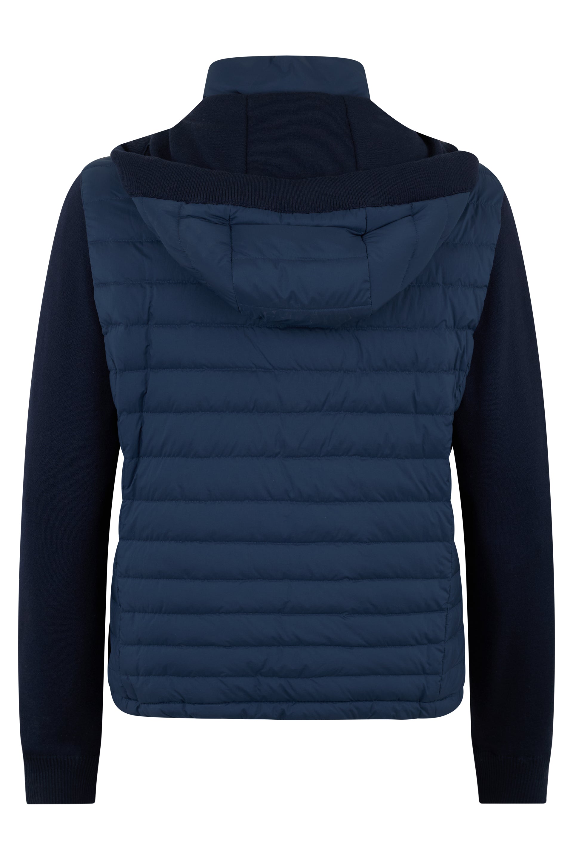 Modern and functional dark blue jacket.