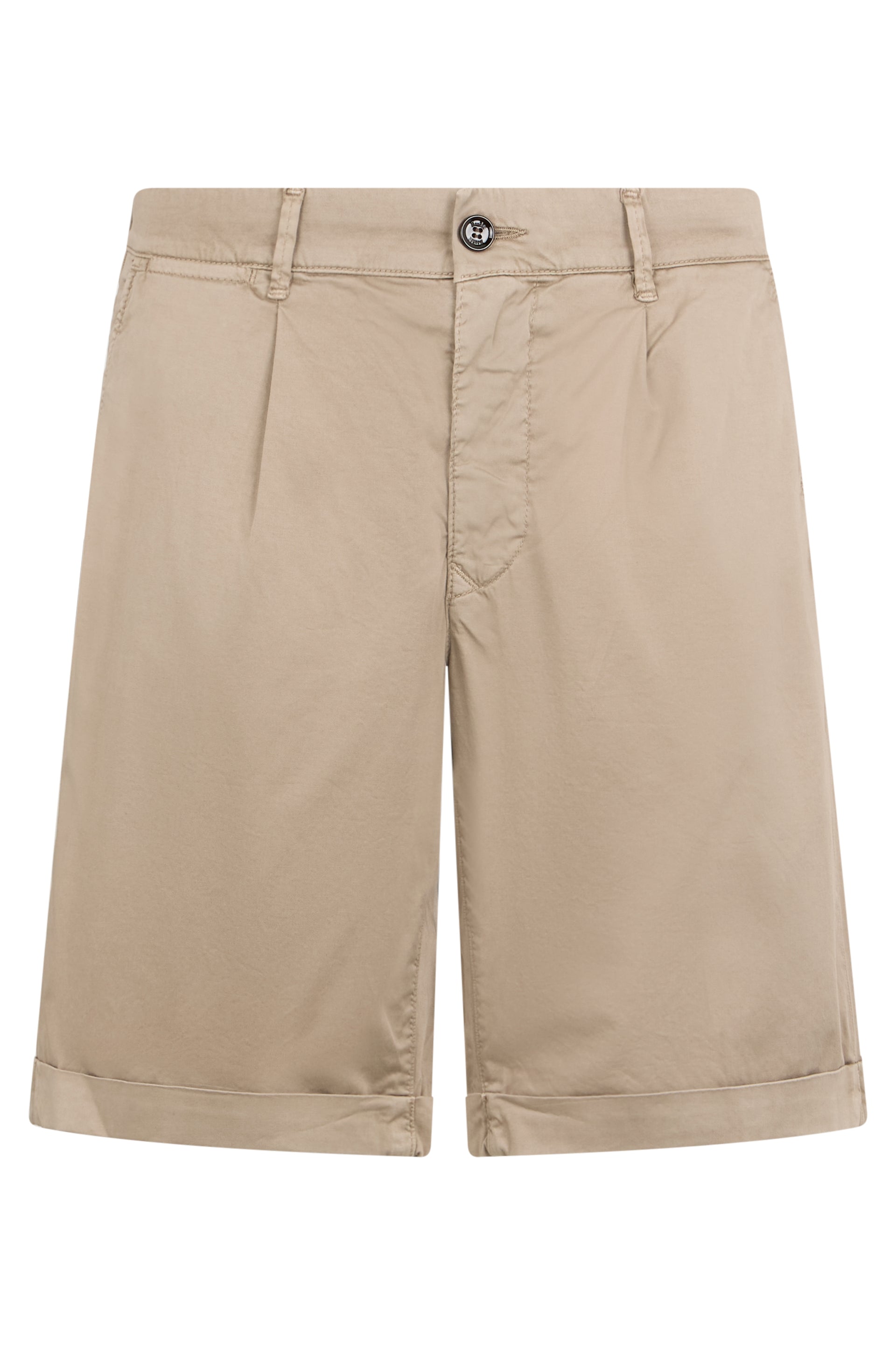 Light beige shorts with casual design.