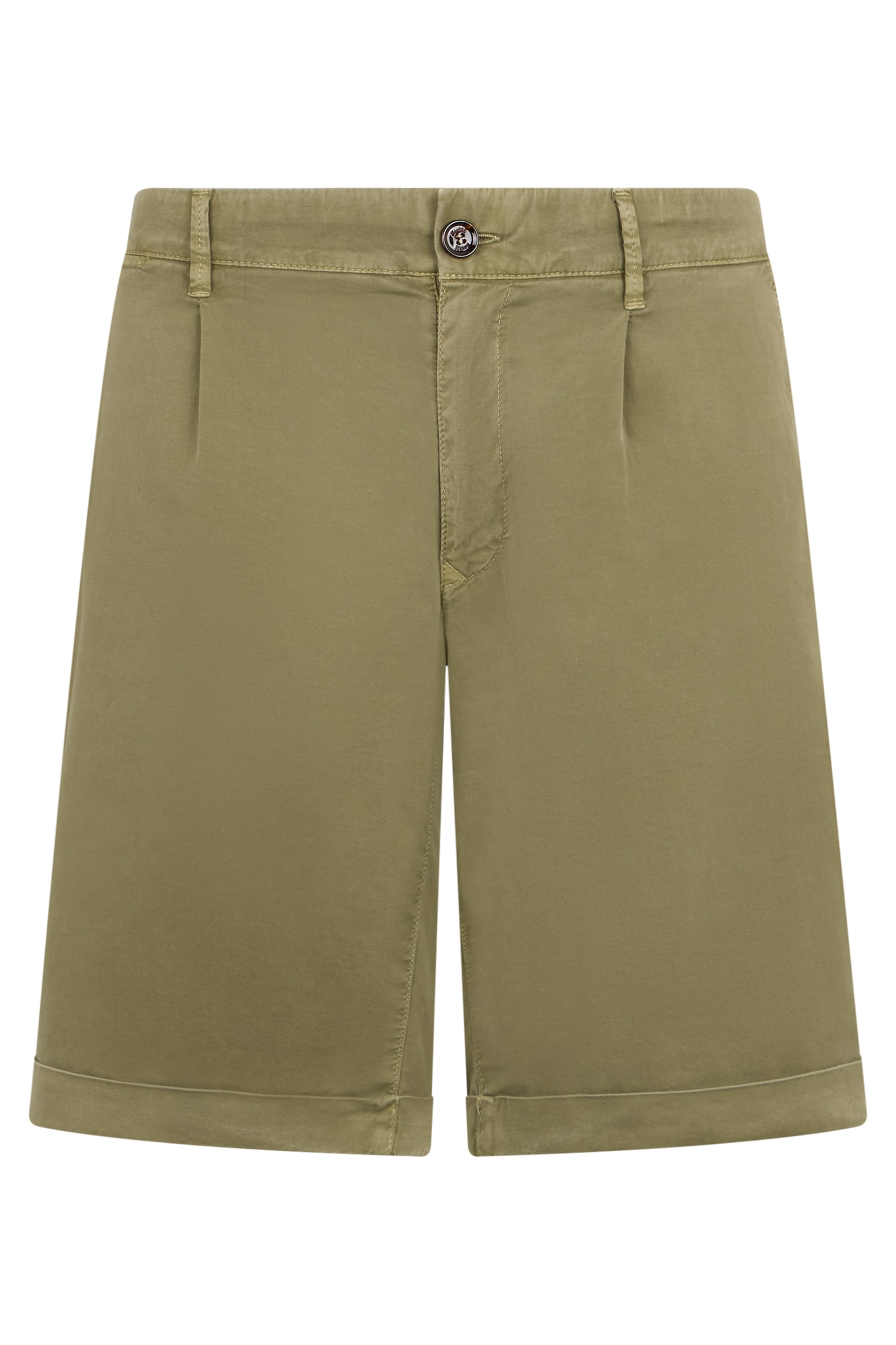 Khaki colored bermuda ideal for leisure time.