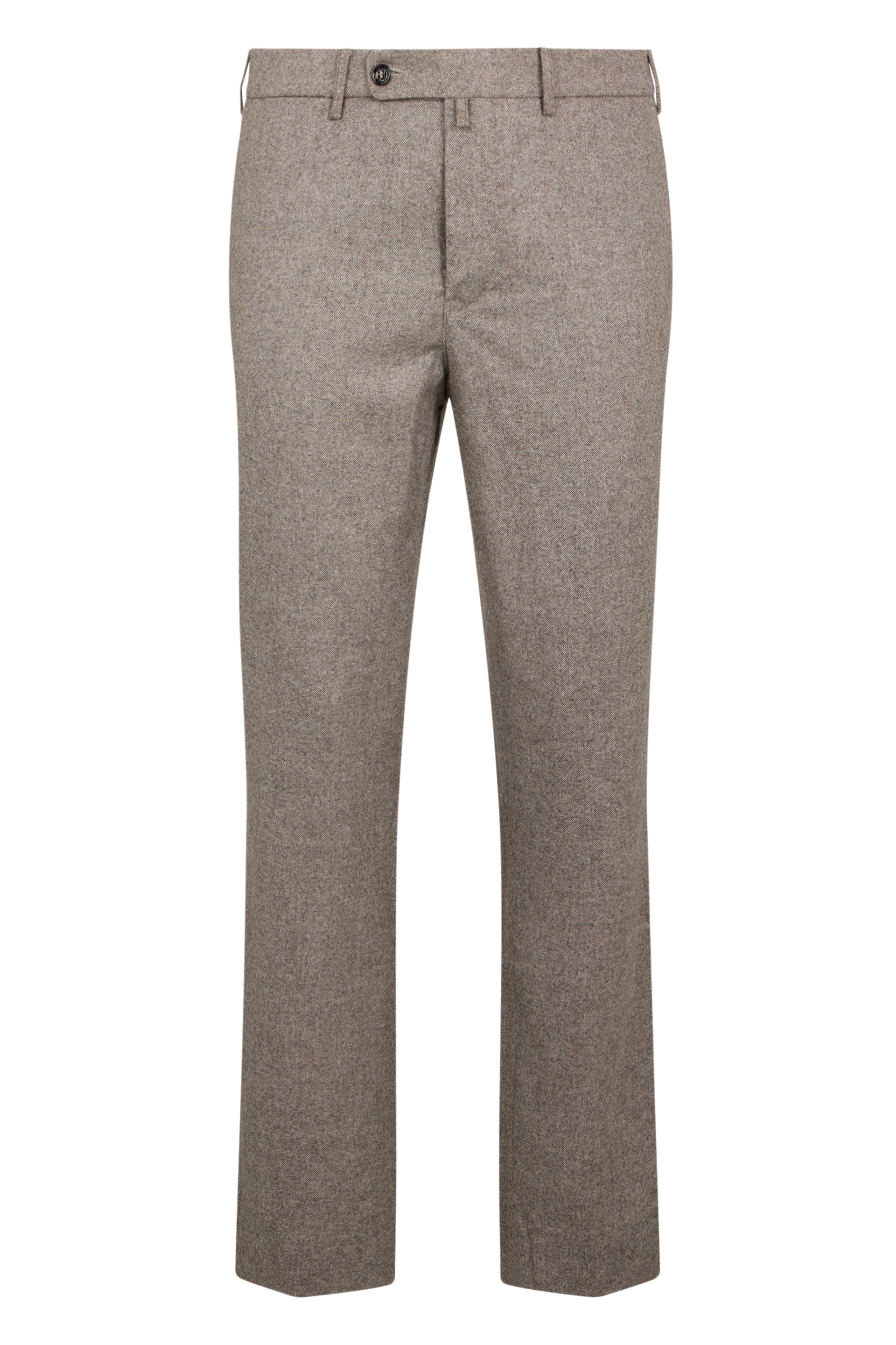Elegant mud-colored pants, comfort and versatility assured.