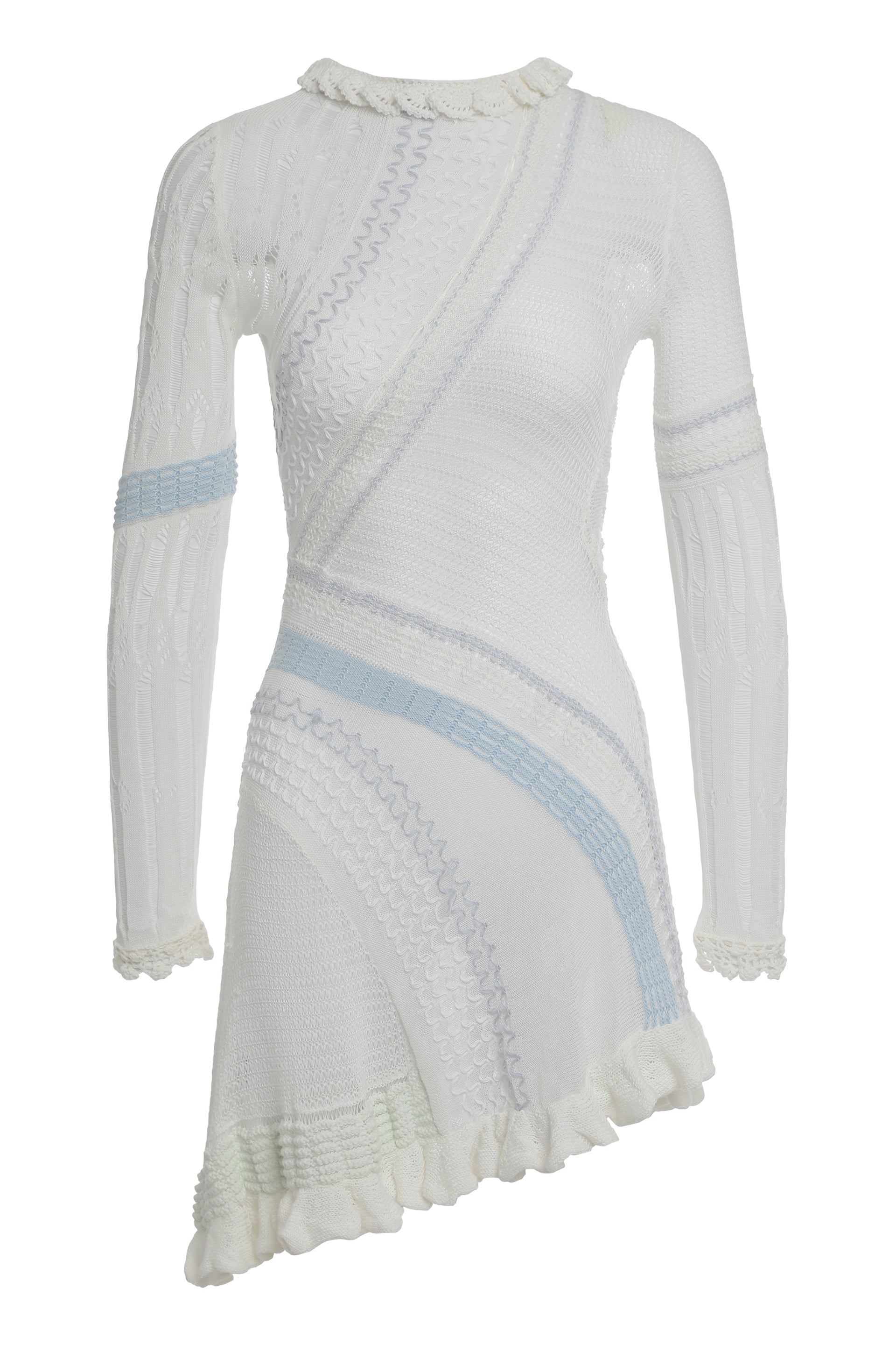 Knitted dress with long sleeves