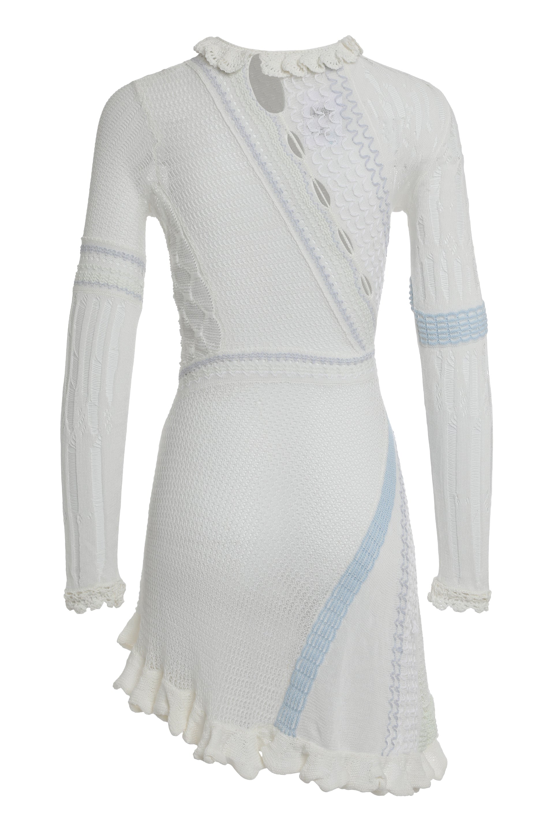 Knitted dress with long sleeves