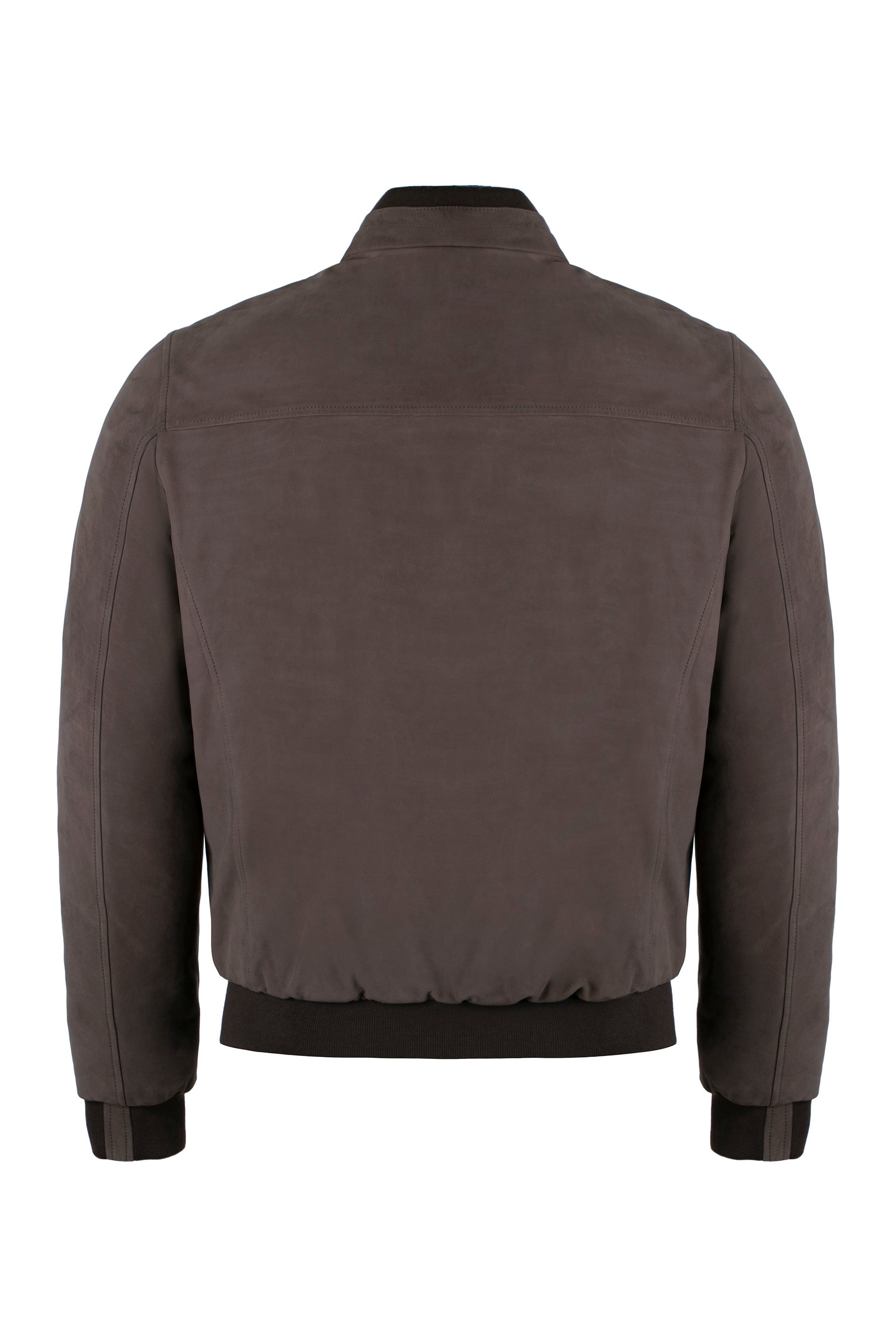 Almerico nylon and leather padded jacket