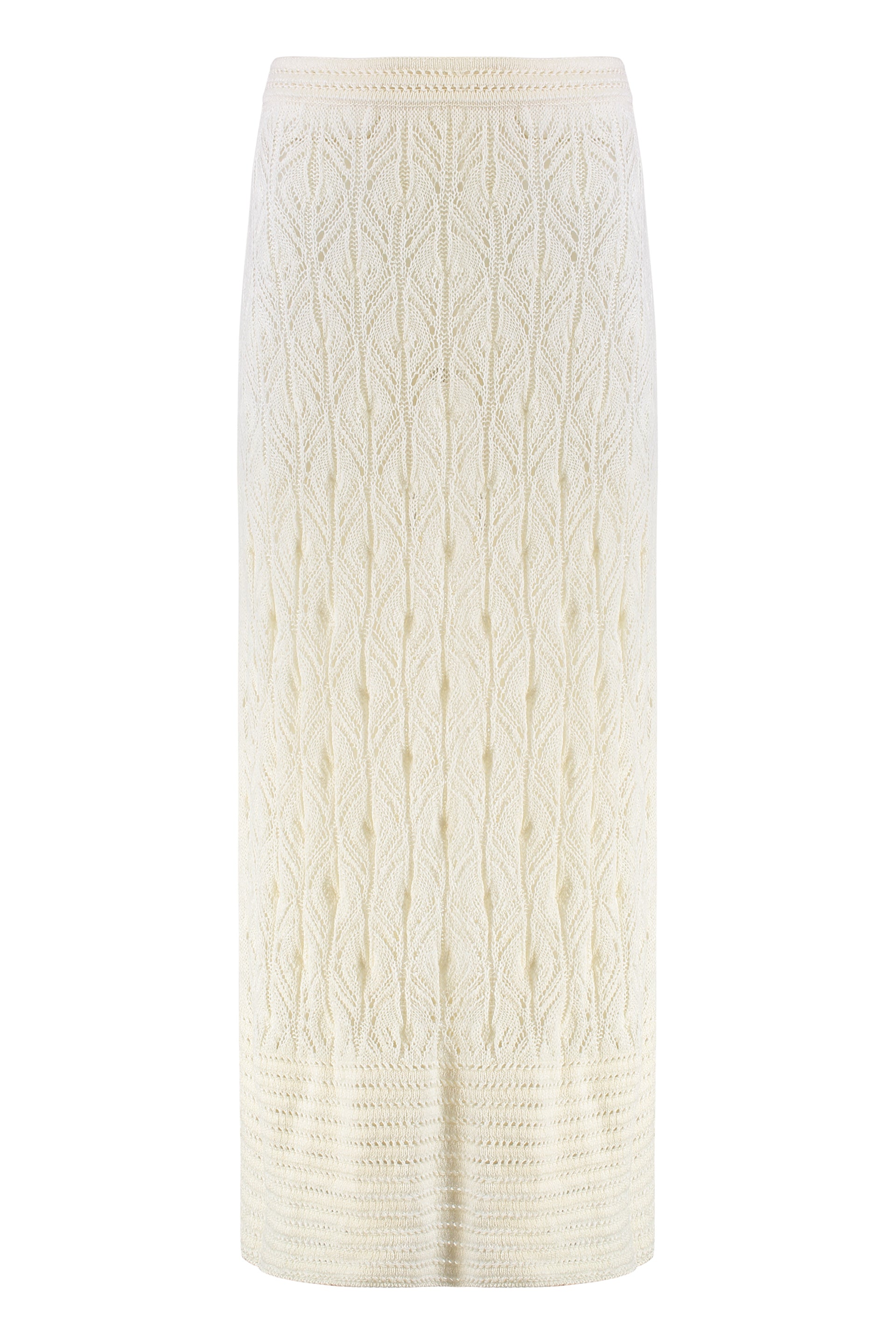 Openwork-knit skirt