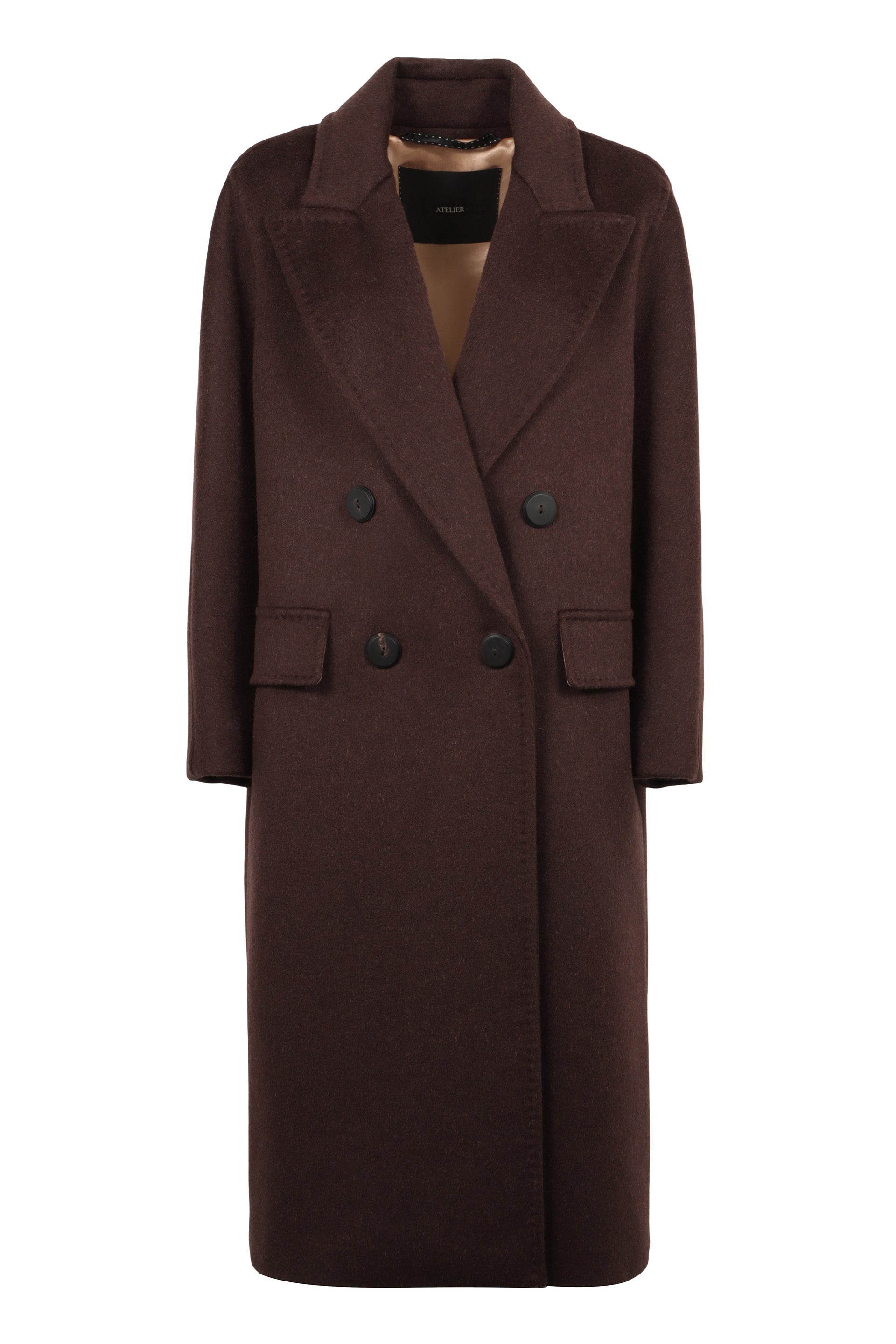 Double-breasted oversized coat