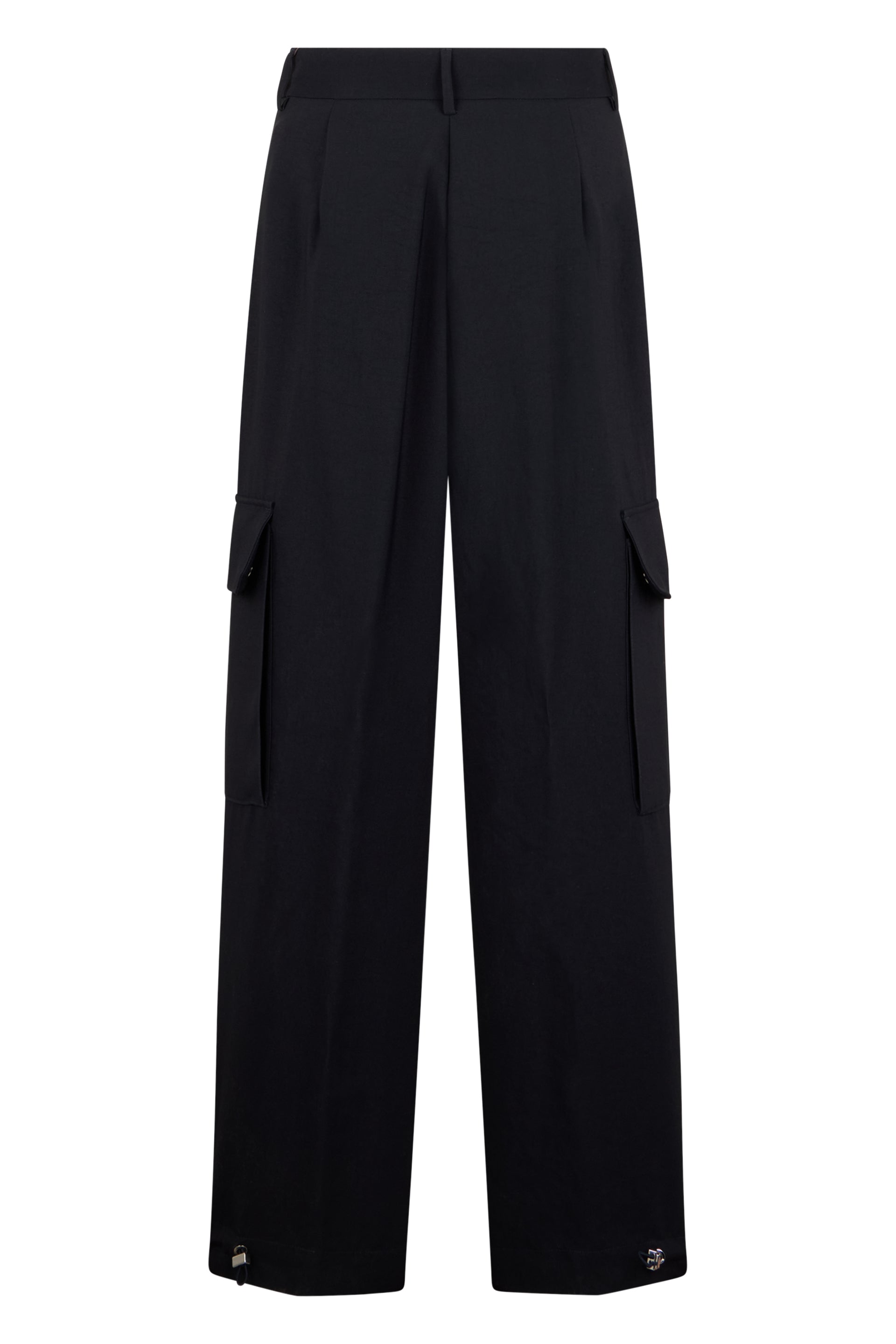 Dark blue cargo pants with a sophisticated and versatile design.