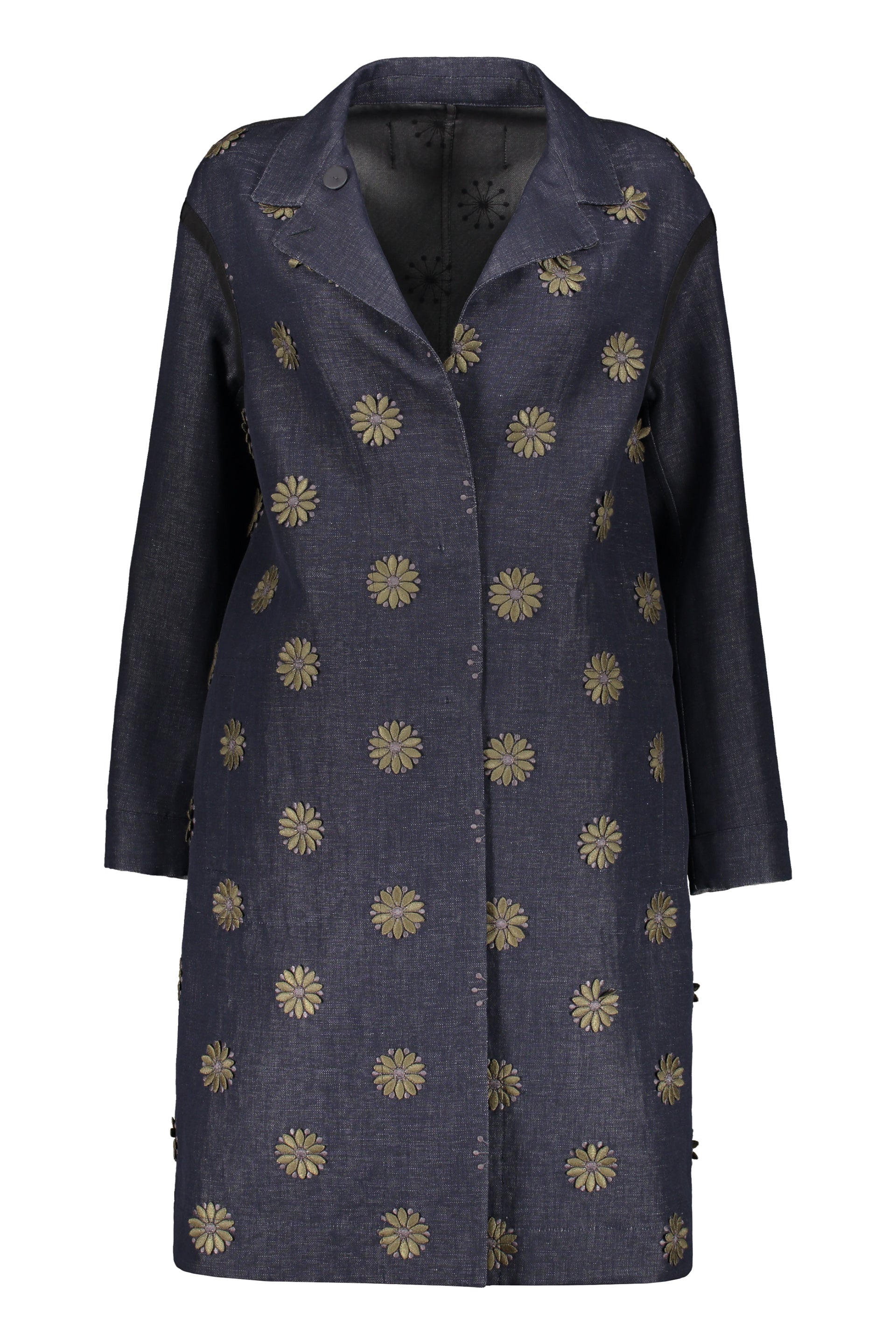 Linen-cotton blend blazer