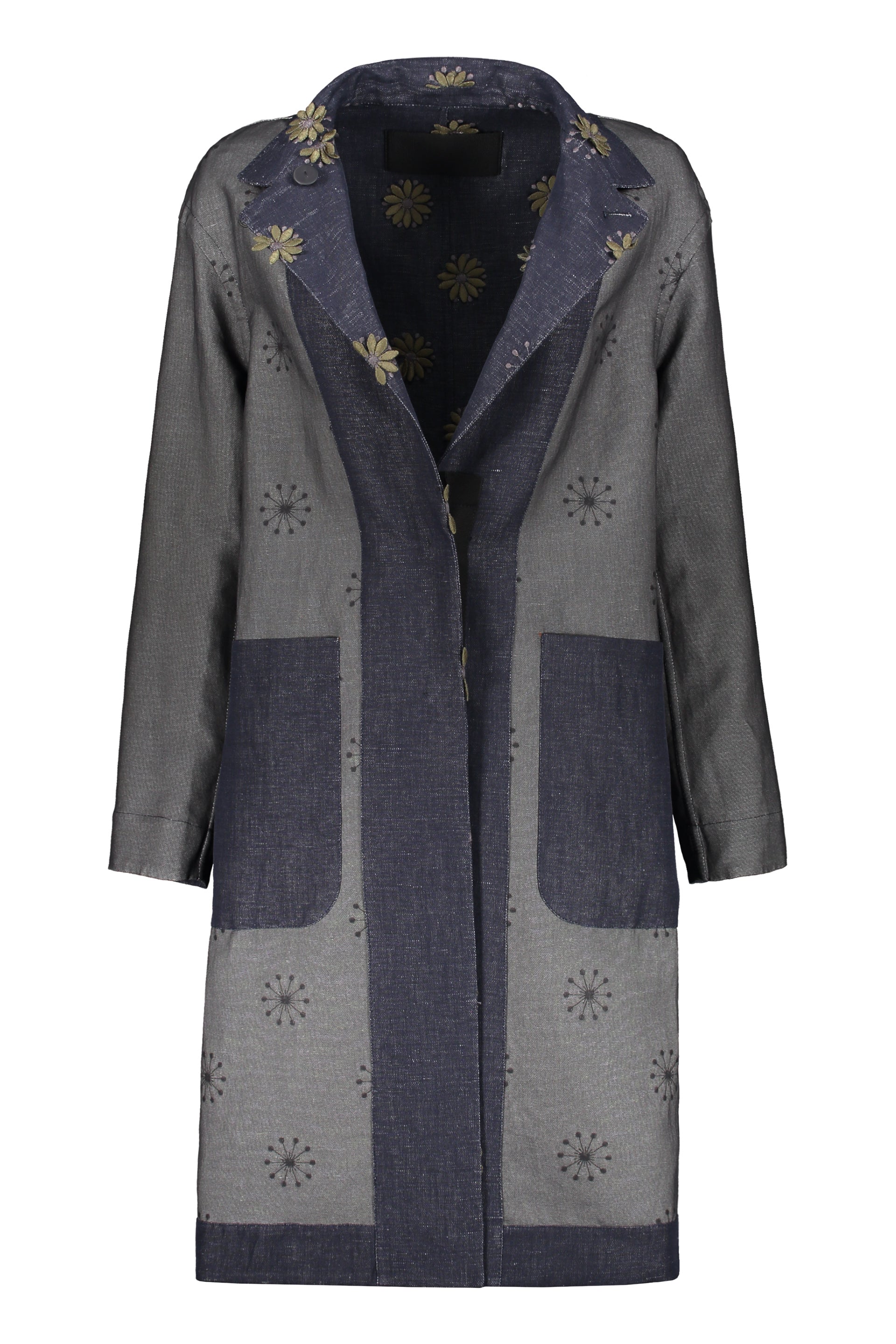 Linen-cotton blend blazer