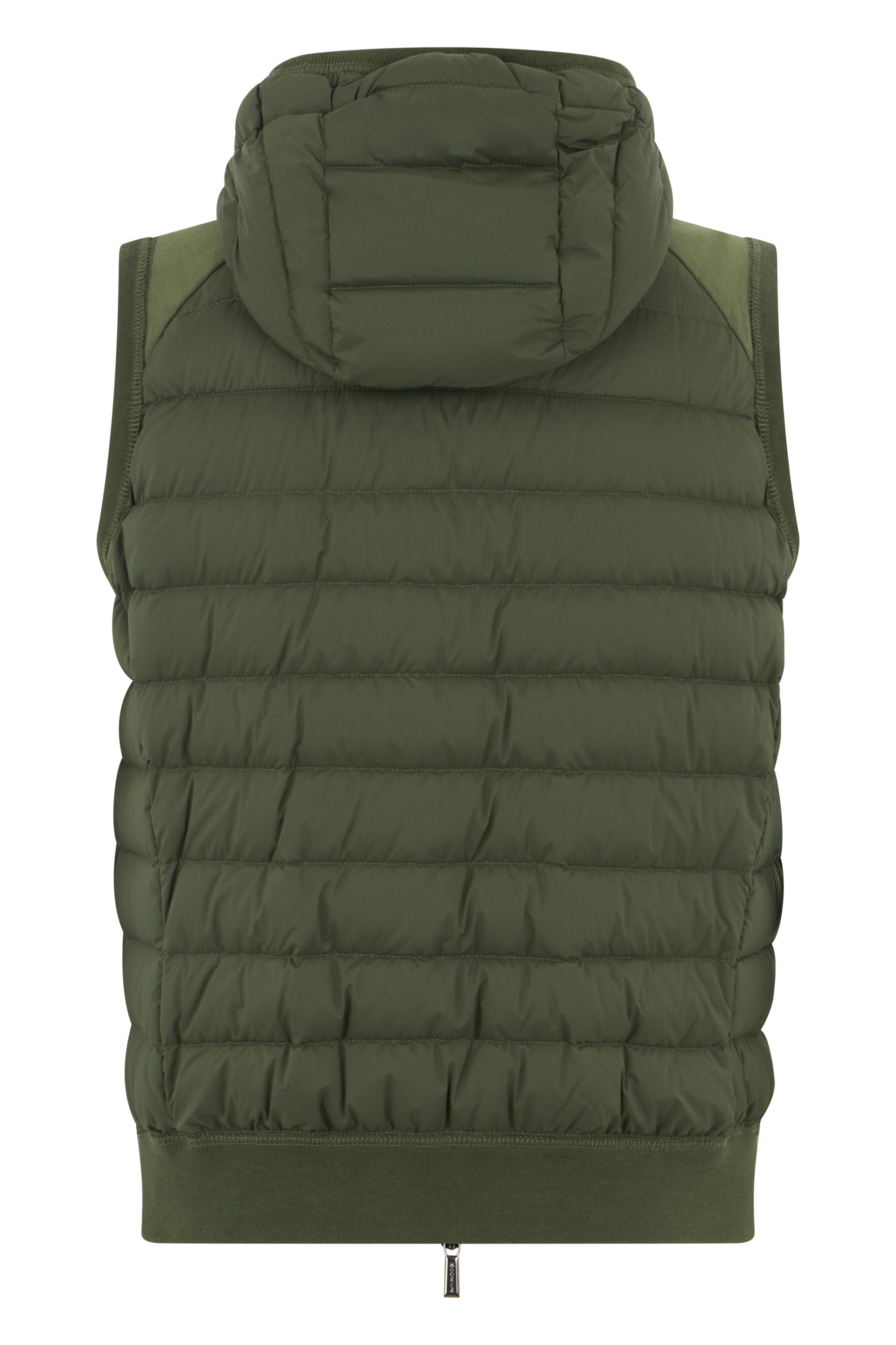 Sleeveless khaki hoodie