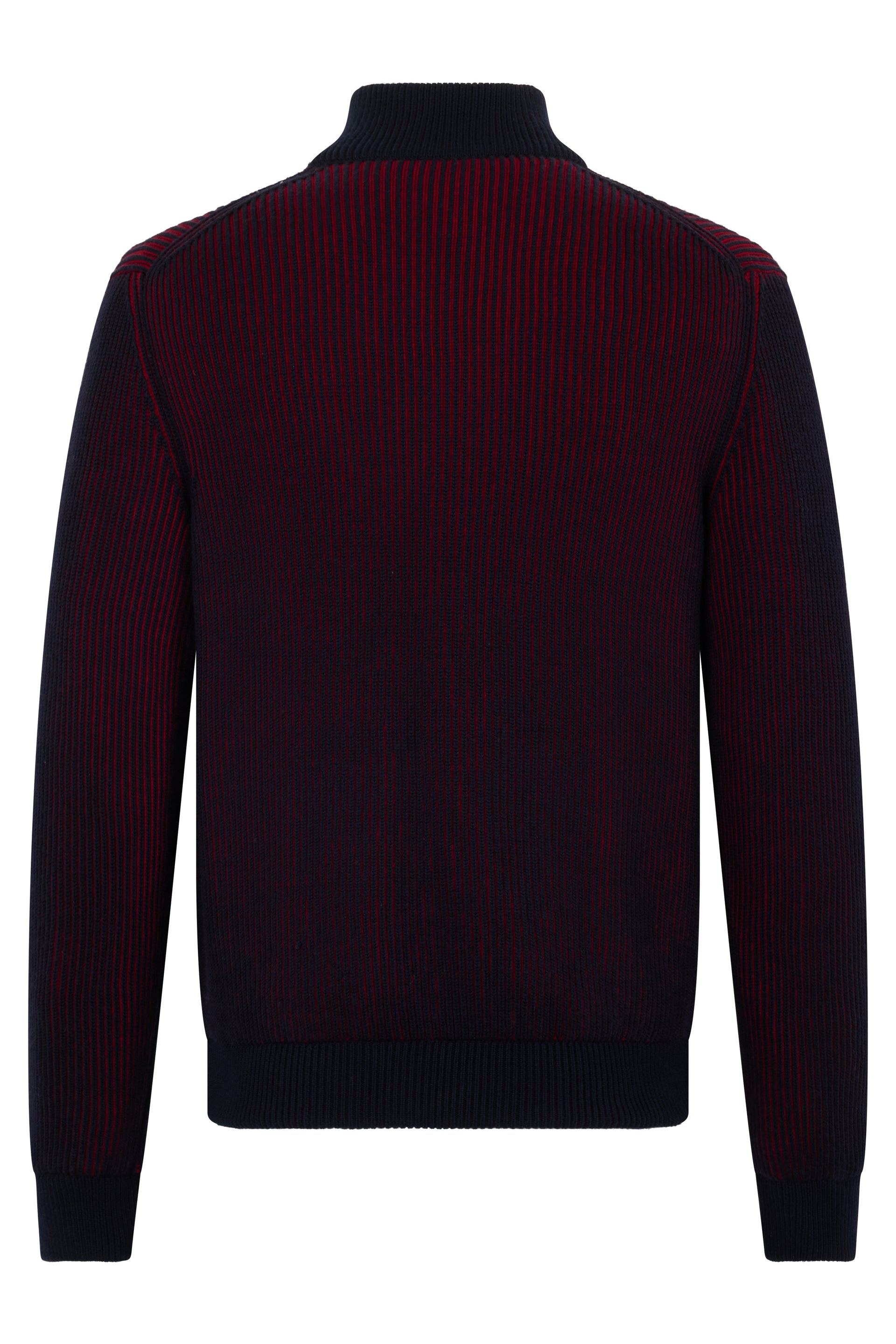 Bordeaux sweater with zip, casual elegance assured