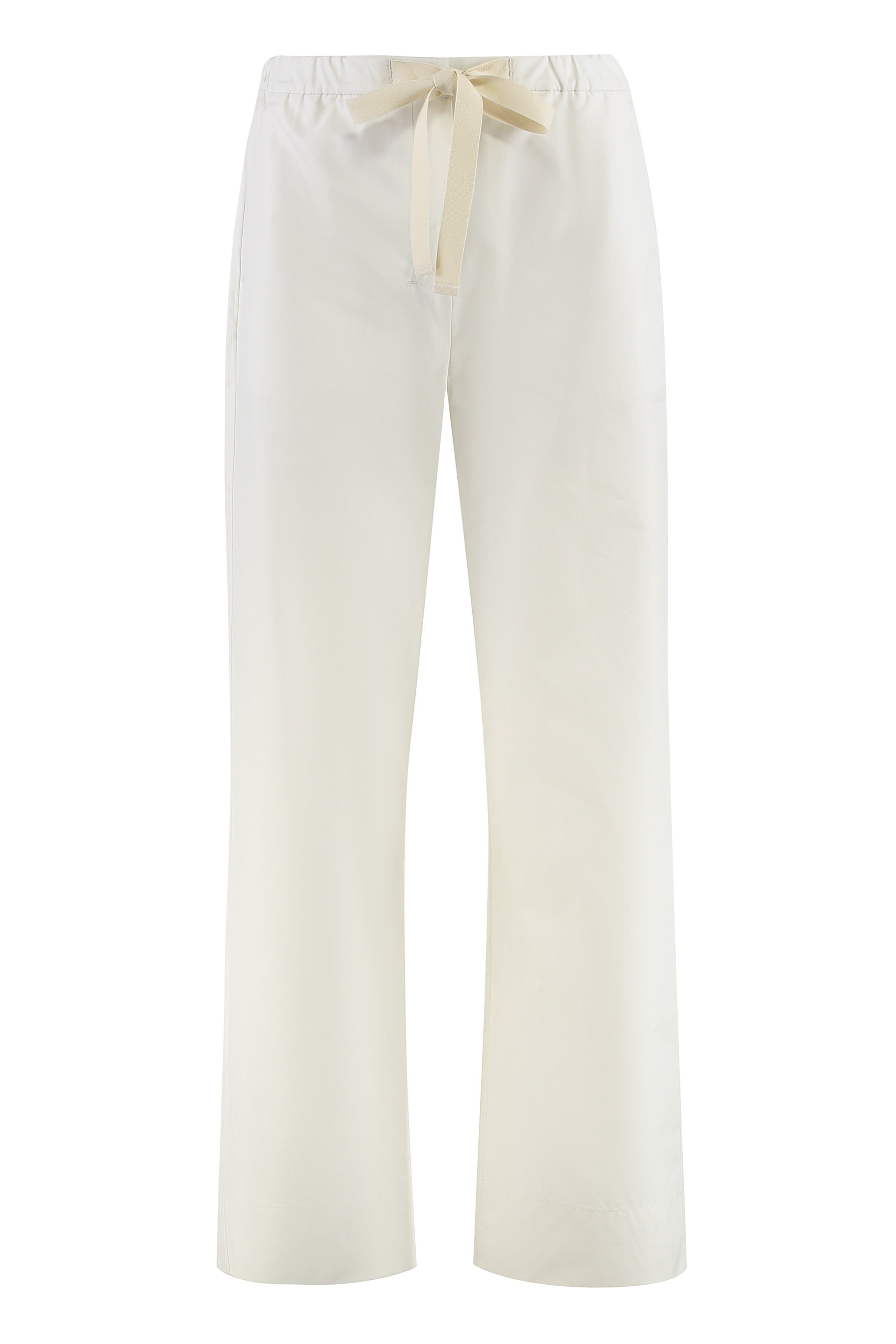 Argento poplin cotton trousers